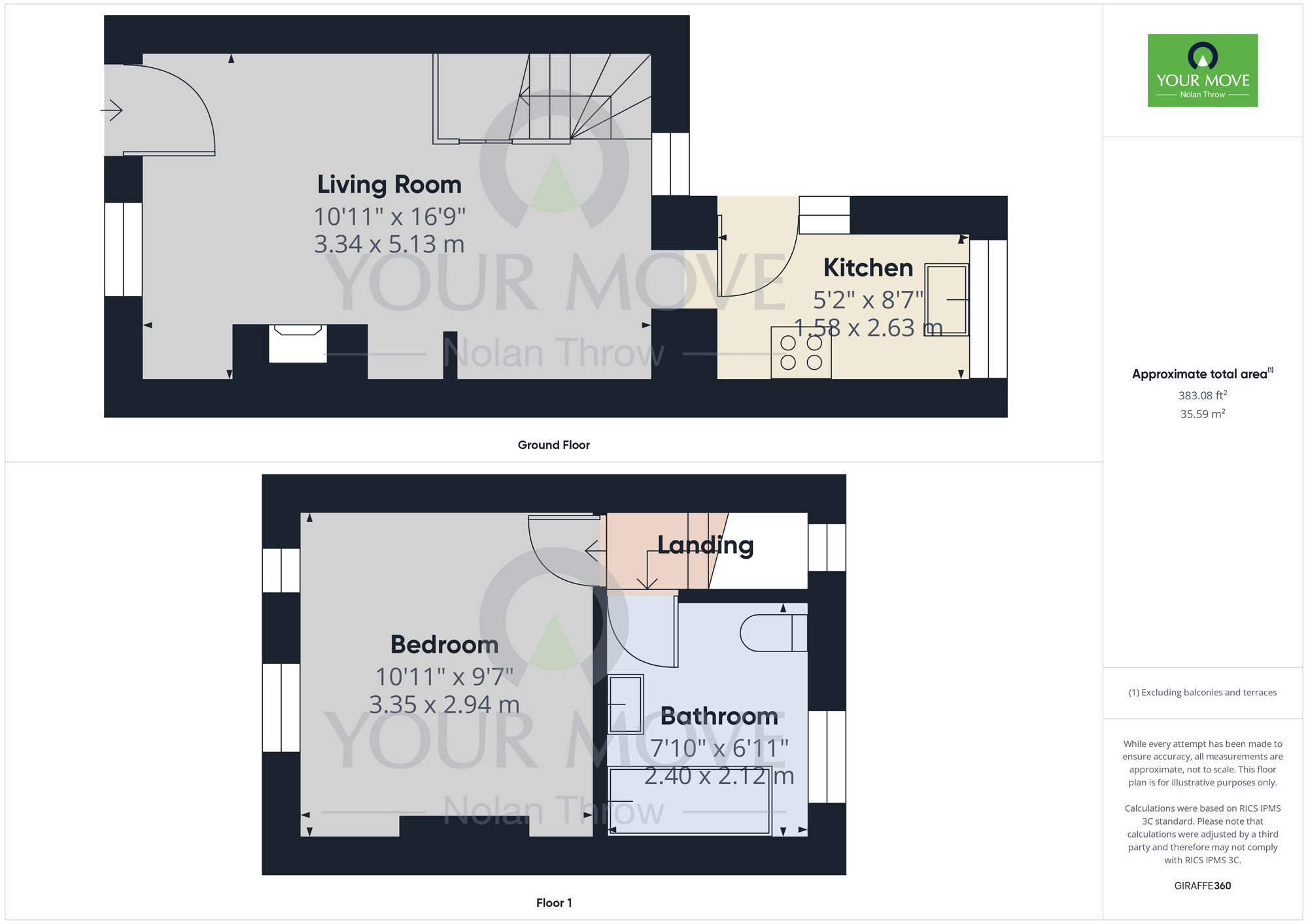 Floorplan of 1 bedroom Mid Terrace House to rent, Sion Terrace, Back Street, Buckingham, MK18