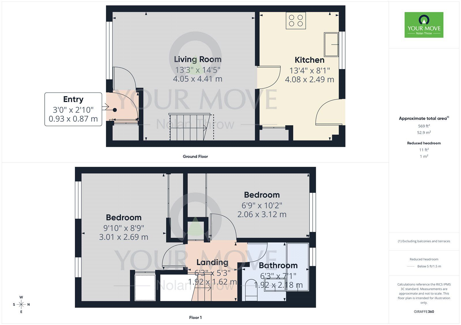 Floorplan of 2 bedroom Semi Detached House for sale, Fledgelings Walk, Winslow, Buckinghamshire, MK18