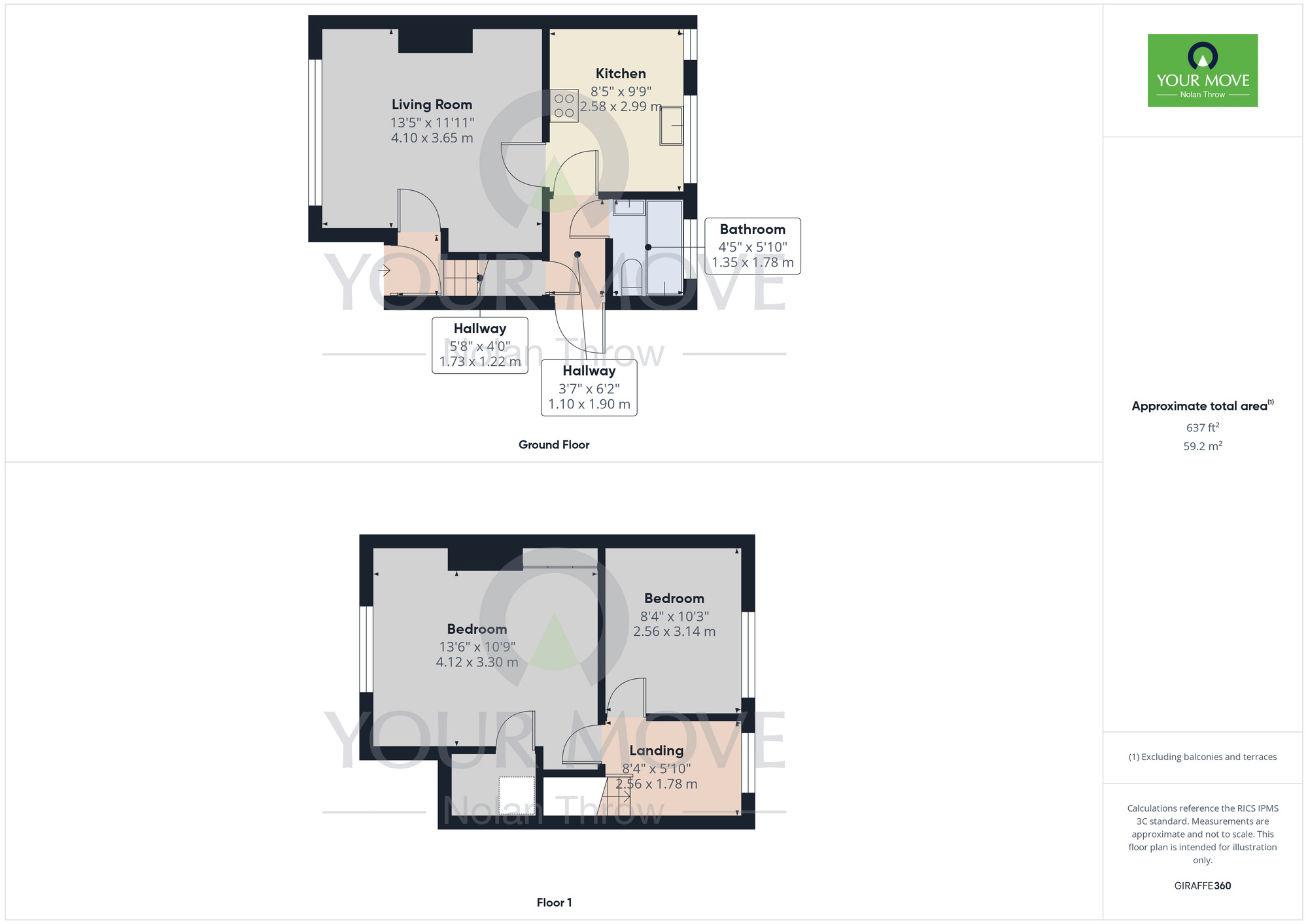 Floorplan of 2 bedroom End Terrace House for sale, Eastern Avenue North, Kingsthorpe, Northampton, Northamptonshire, NN2