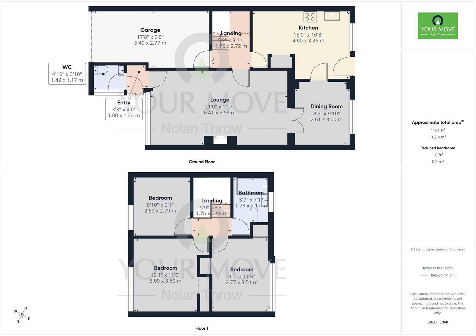 Floorplan of 3 bedroom Mid Terrace House for sale, Grenville Road, Buckingham, Buckinghamshire, MK18