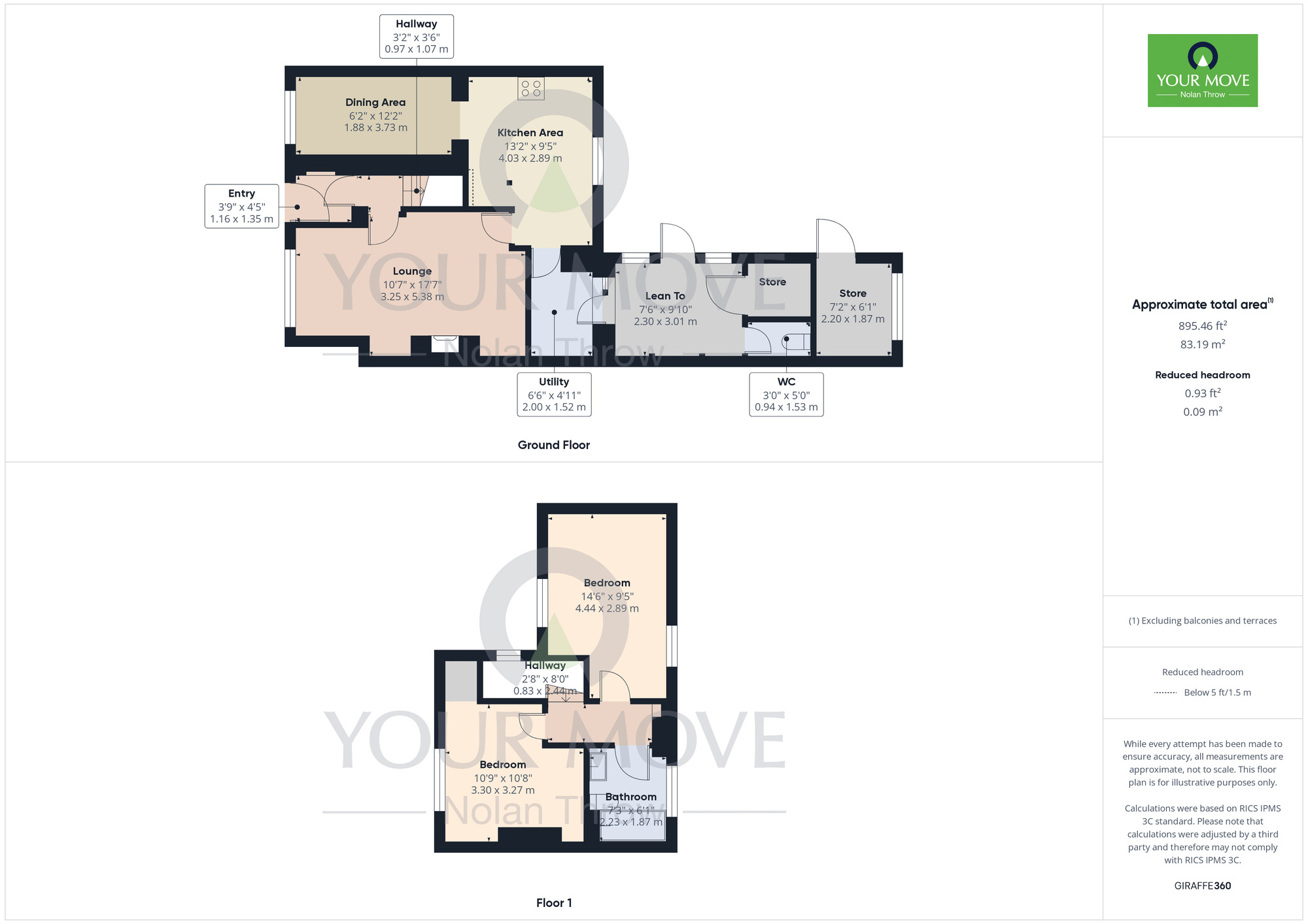 Floorplan of 2 bedroom Mid Terrace House for sale, Eastcote Road, Gayton, Northamptonshire, NN7