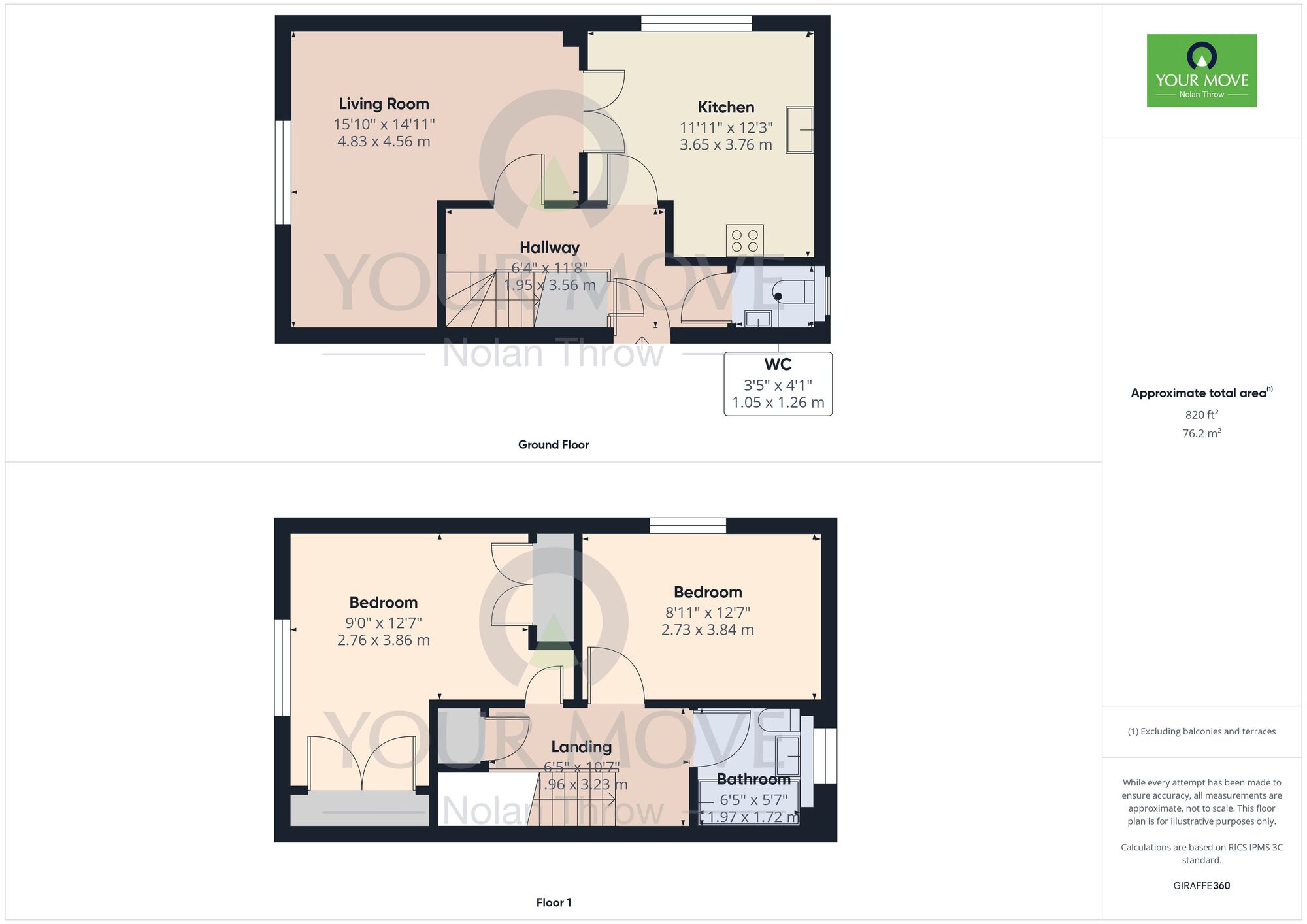 Floorplan of 2 bedroom  Flat for sale, Kirkwood Grove, Medbourne, Buckinghamshire, MK5