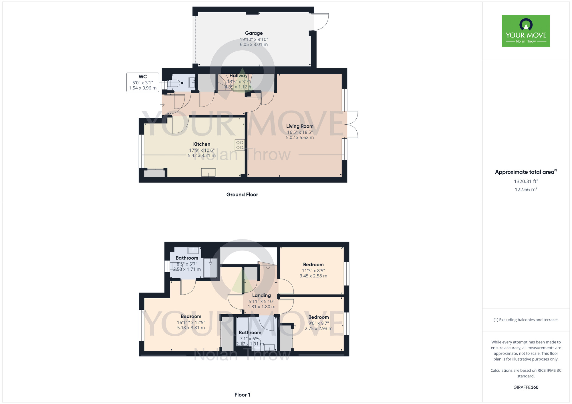 Floorplan of 3 bedroom Detached House for sale, Longland Road, Buckingham, Buckinghamshire, MK18
