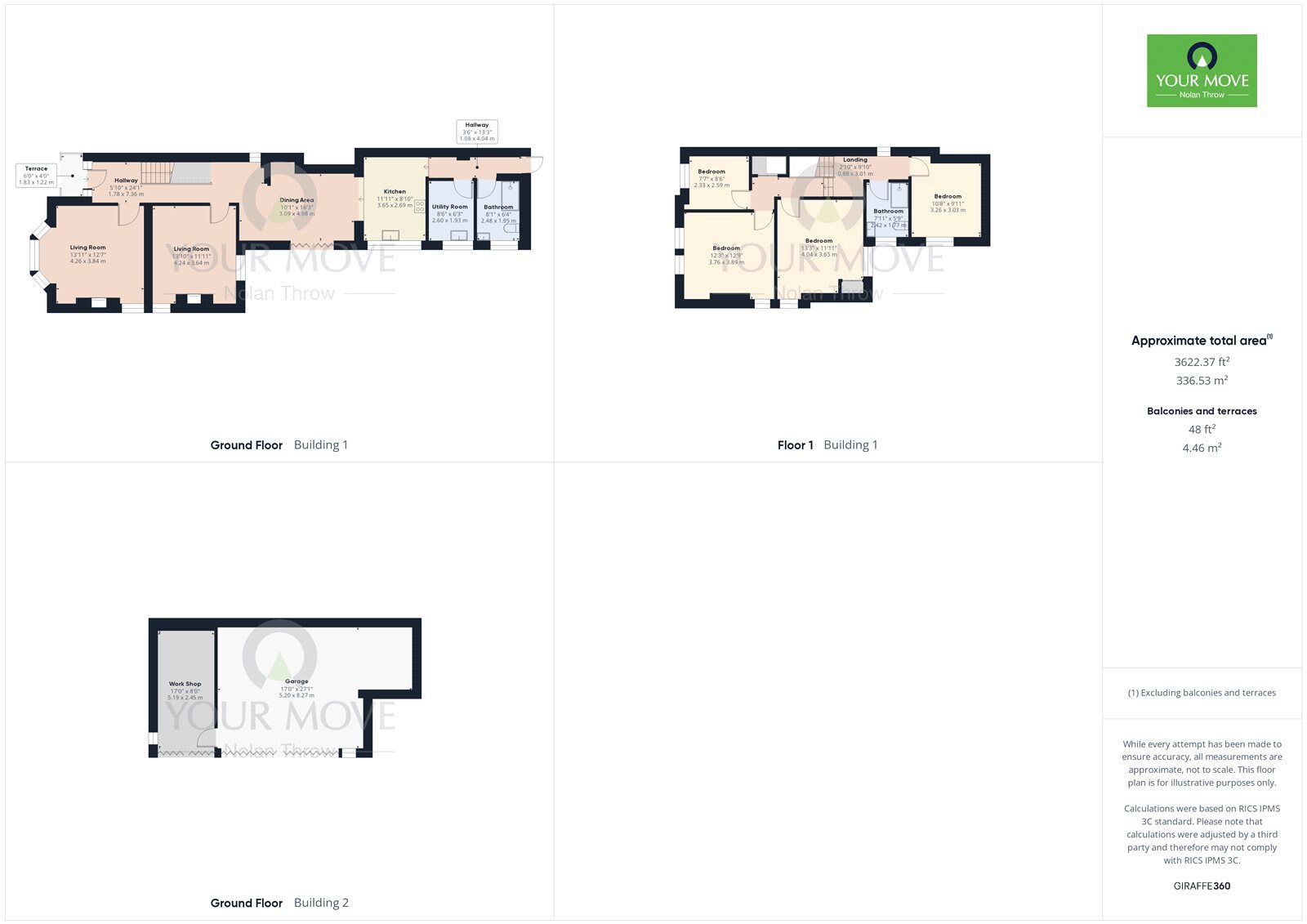 Floorplan of 4 bedroom Detached House for sale, Moor Road, Rushden, Northamptonshire, NN10
