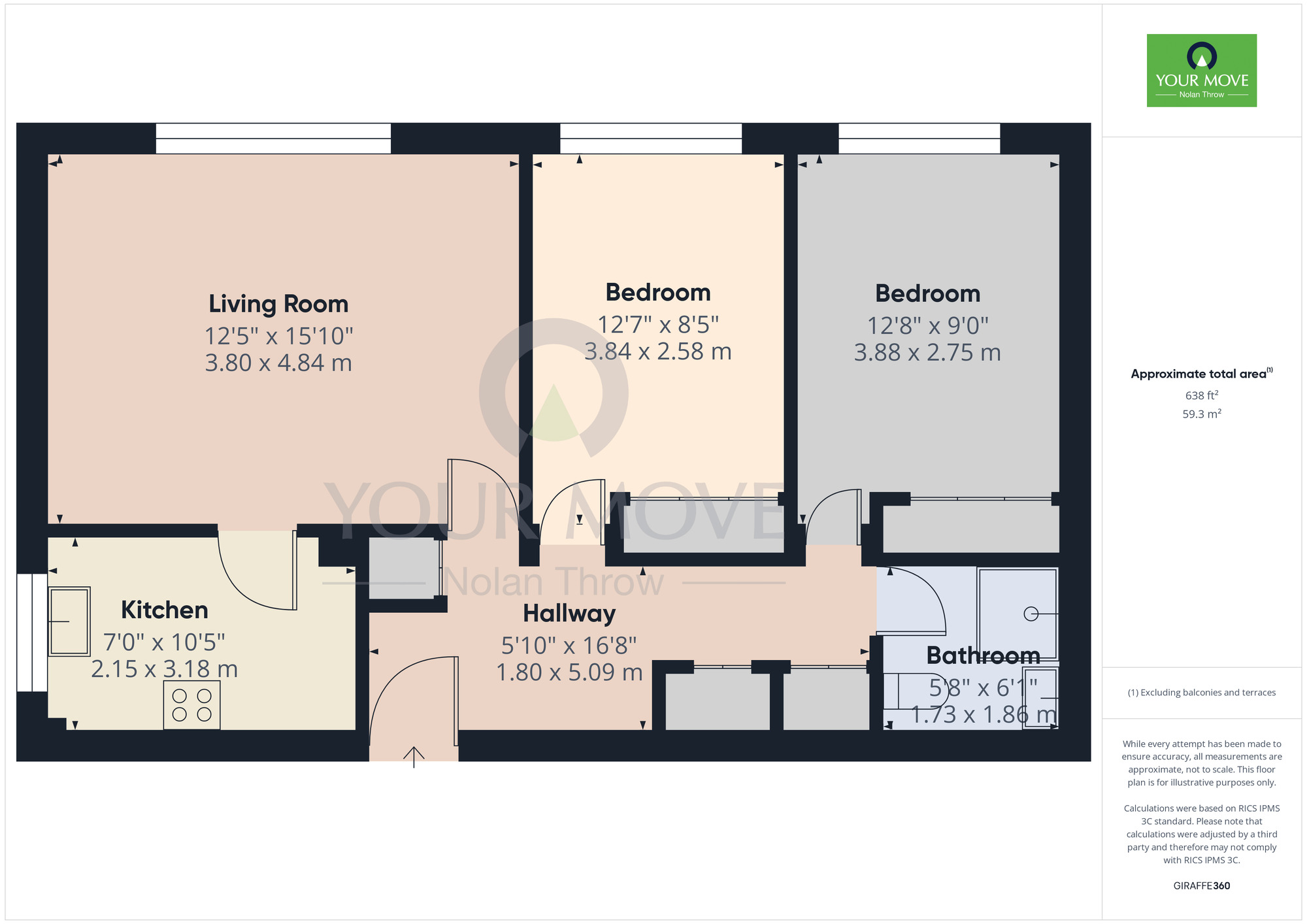 Floorplan of 2 bedroom  Flat to rent, Elm Street, Buckingham, Buckinghamshire, MK18