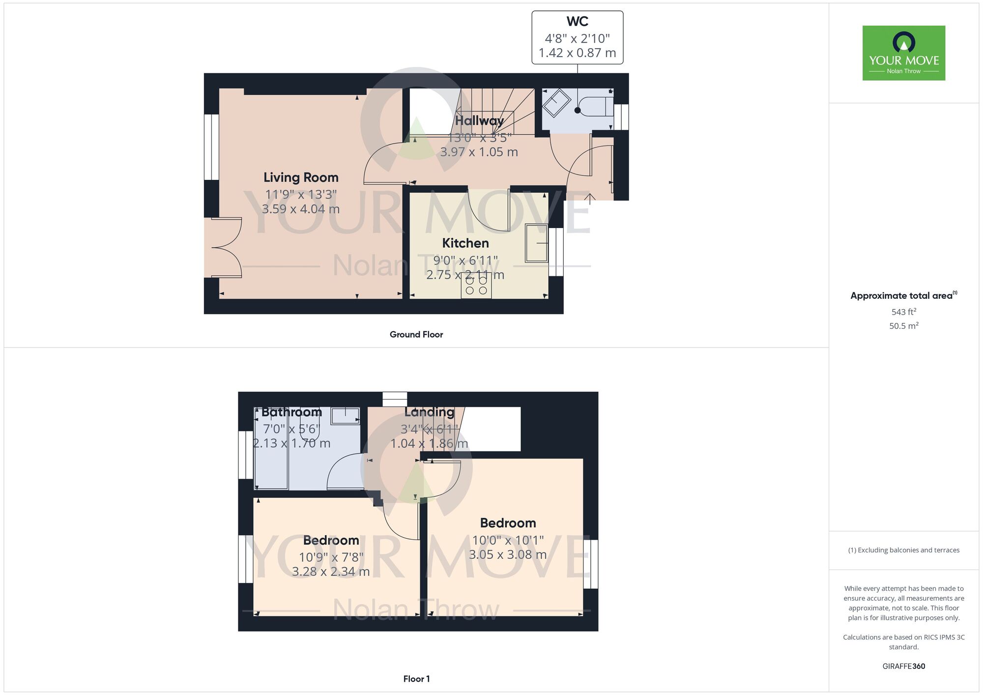 Floorplan of 2 bedroom End Terrace House for sale, Pound Lane, Preston Bissett, Buckinghamshire, MK18