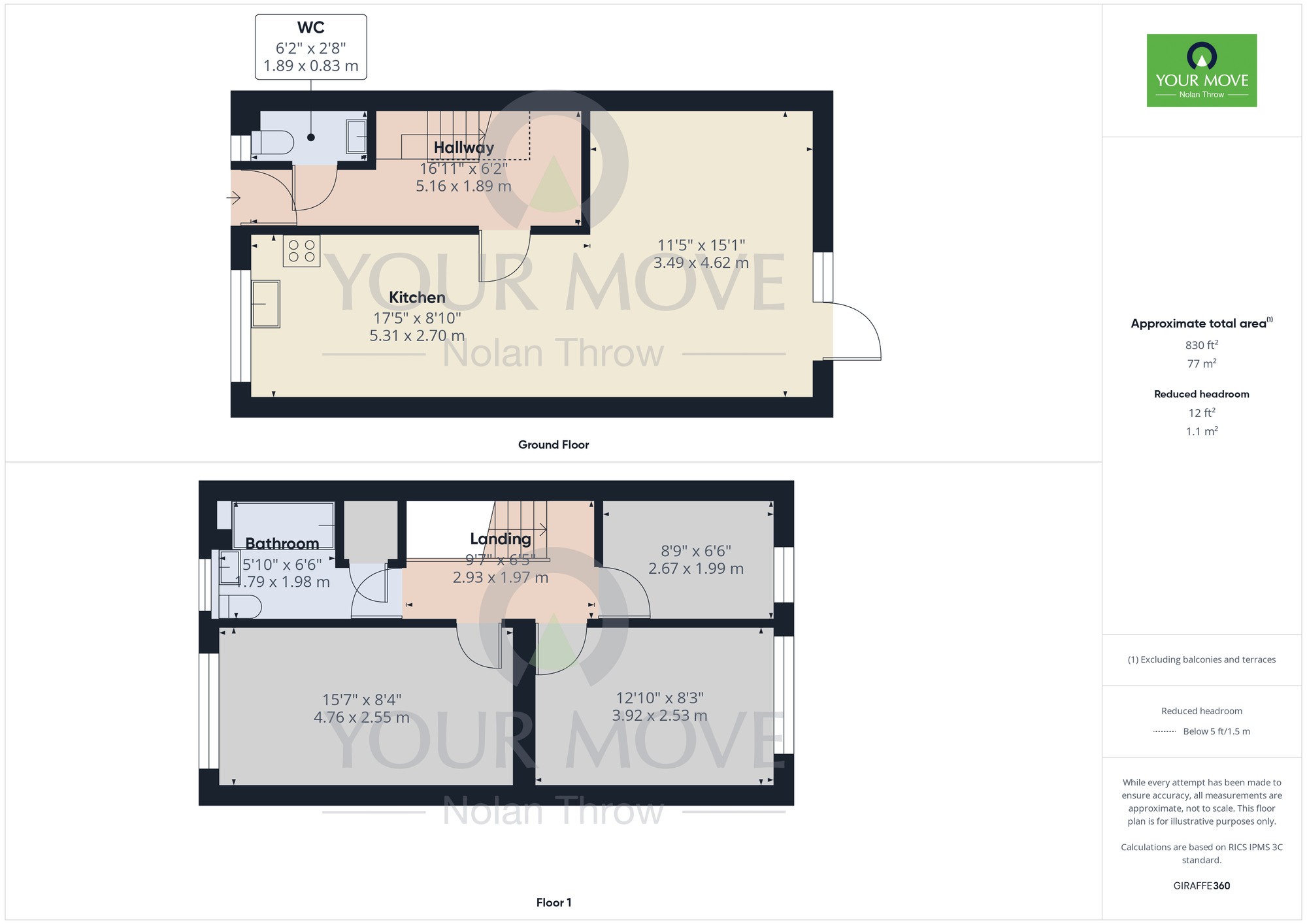 Floorplan of 3 bedroom End Terrace House to rent, Stowe Court, Stantonbury, Buckinghamshire, MK14