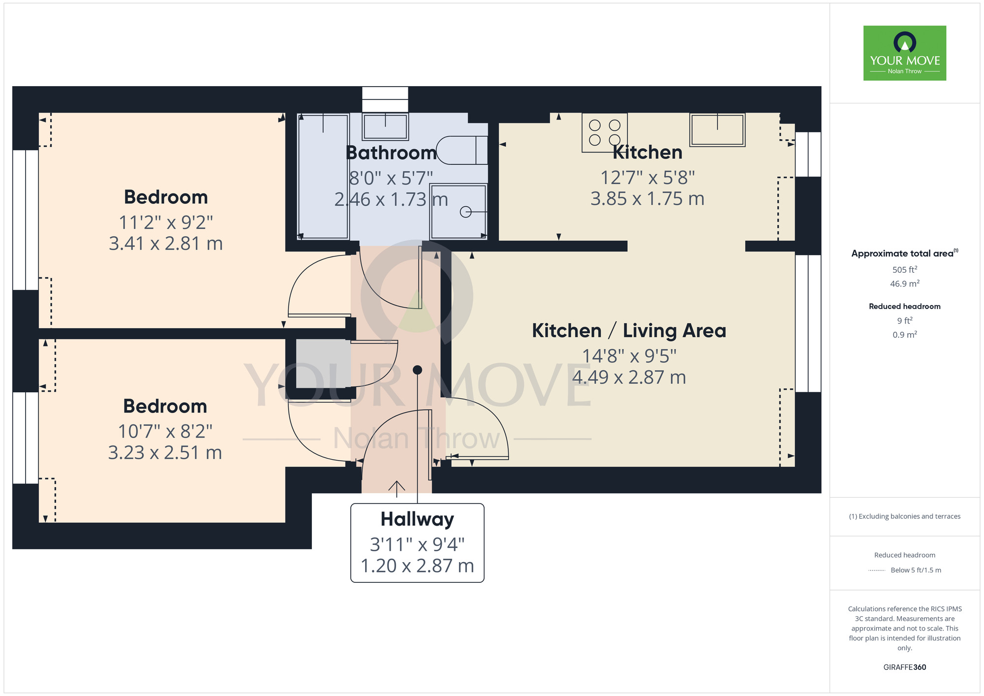 Floorplan of 2 bedroom  Flat for sale, Lenborough Road, Buckingham, Buckinghamshire, MK18