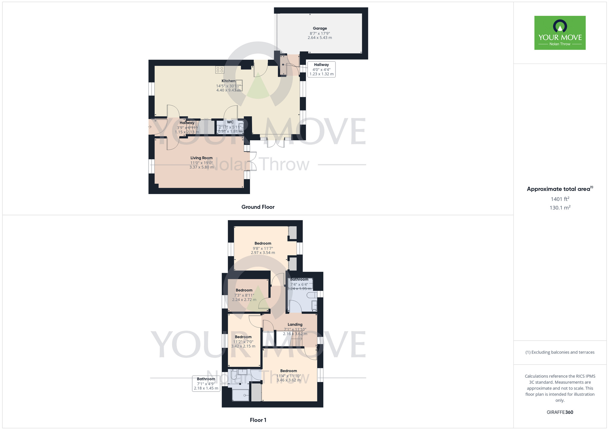 Floorplan of 4 bedroom Link Detached House for sale, Lincoln, Buckingham, Buckinghamshire, MK18