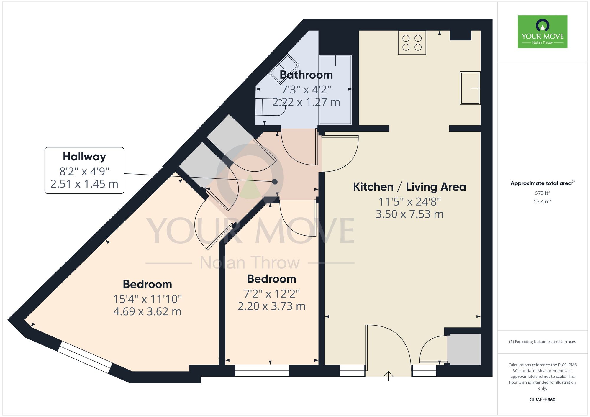 Floorplan of 2 bedroom  Flat for sale, Foundry Drive, Buckingham, Buckinghamshire, MK18