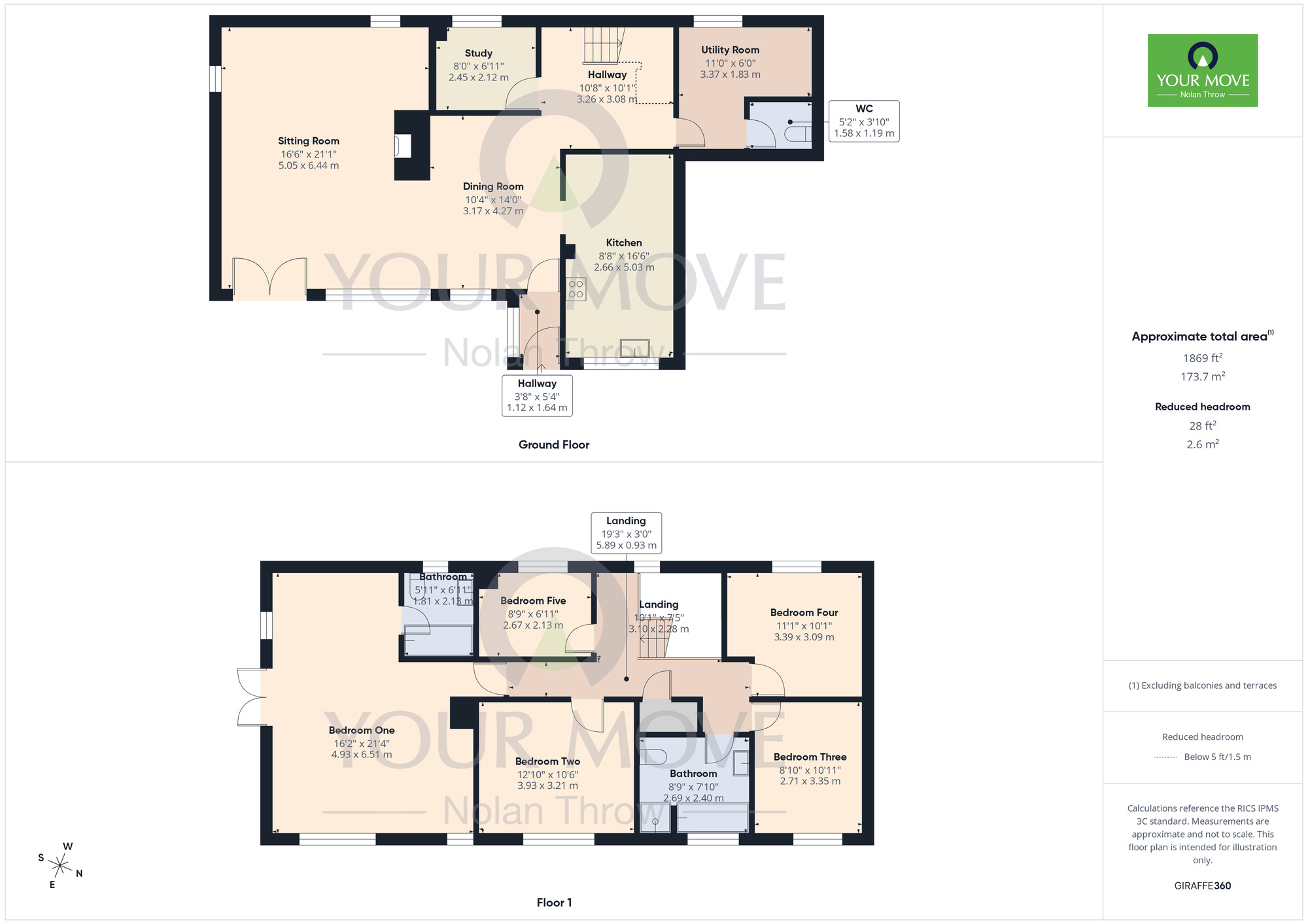 Floorplan of 5 bedroom House to rent, Poplars Close, Blakesley, Northamptonshire, NN12