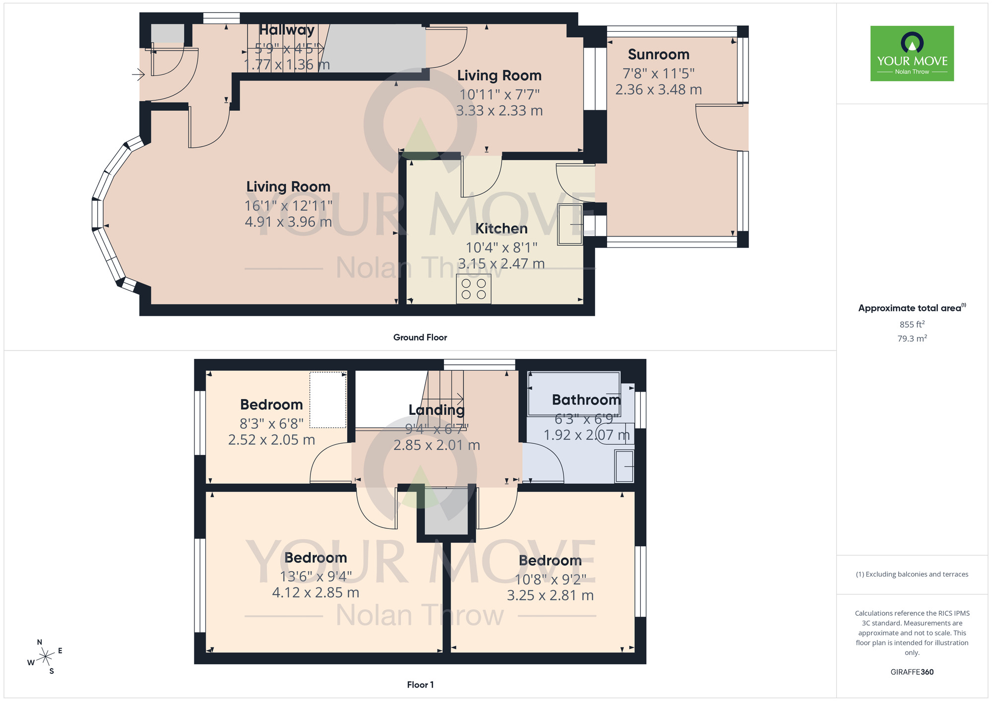 Floorplan of 3 bedroom Semi Detached House for sale, Greenway Walk, Buckingham, Buckinghamshire, MK18