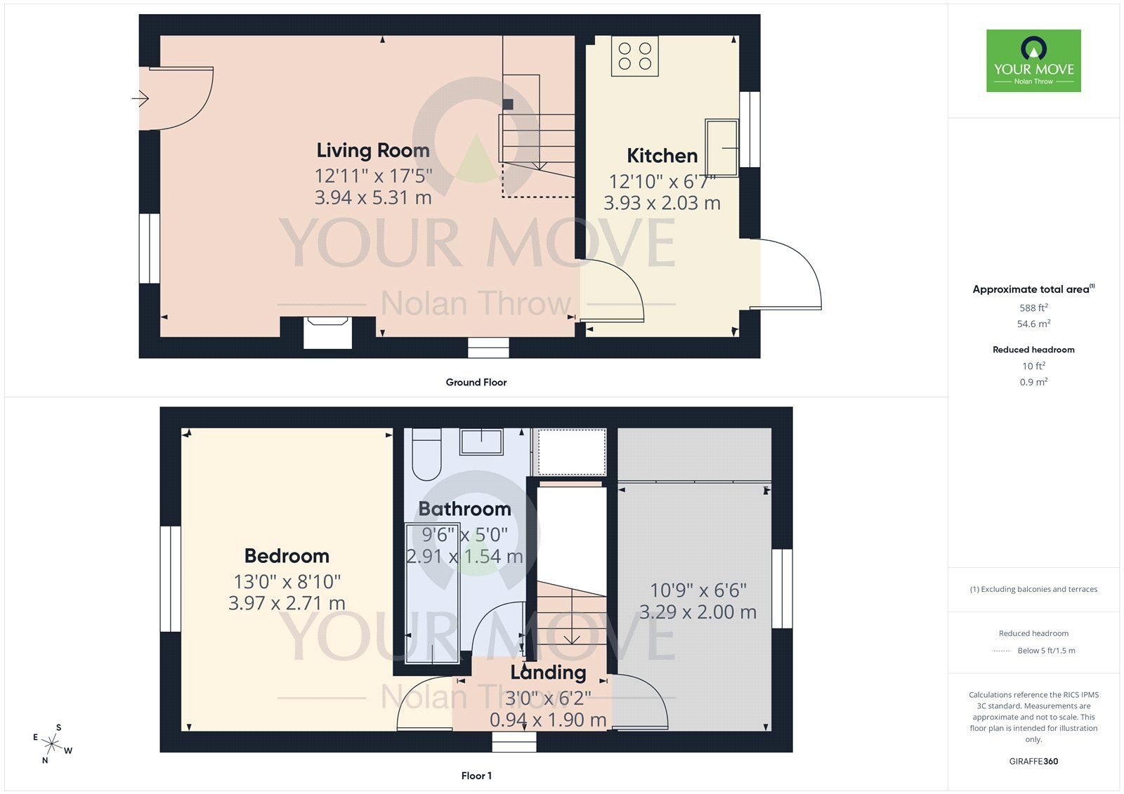 Floorplan of 2 bedroom End Terrace House to rent, Chaloners Hill, Steeple Claydon, Buckinghamshire, MK18
