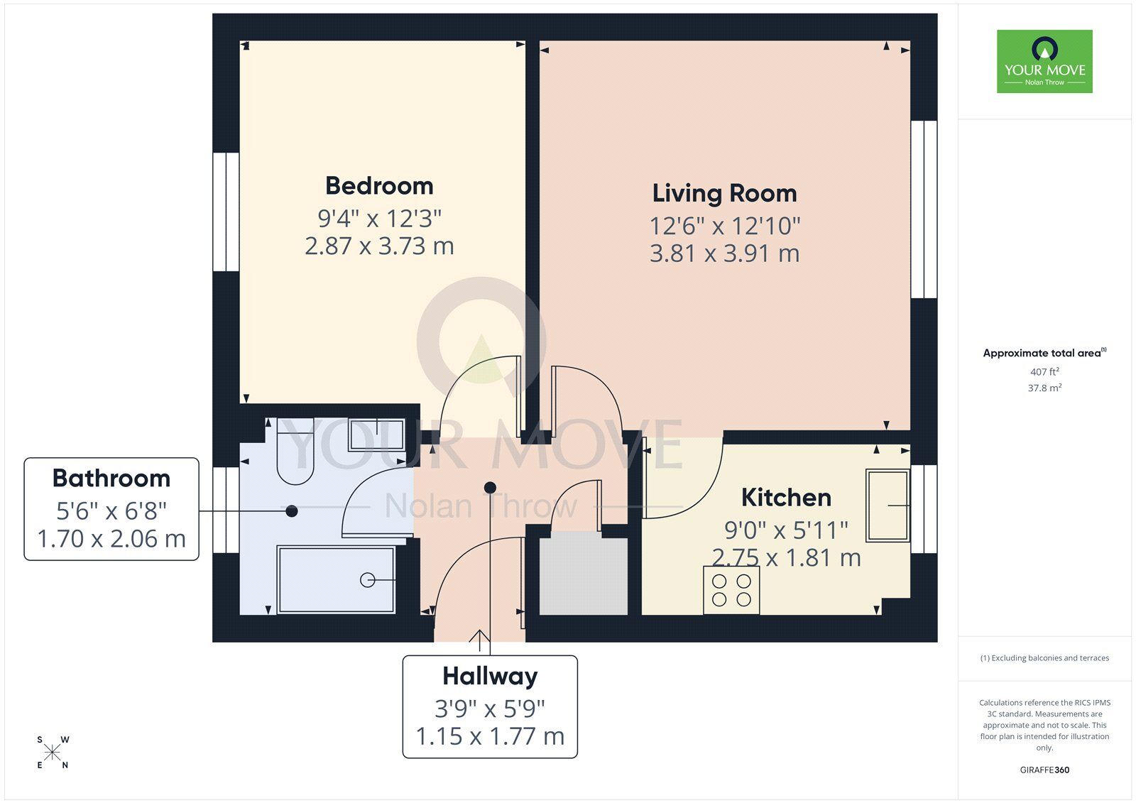 Floorplan of 1 bedroom Flat for sale, Nelson Street, Buckingham, Buckinghamshire, MK18