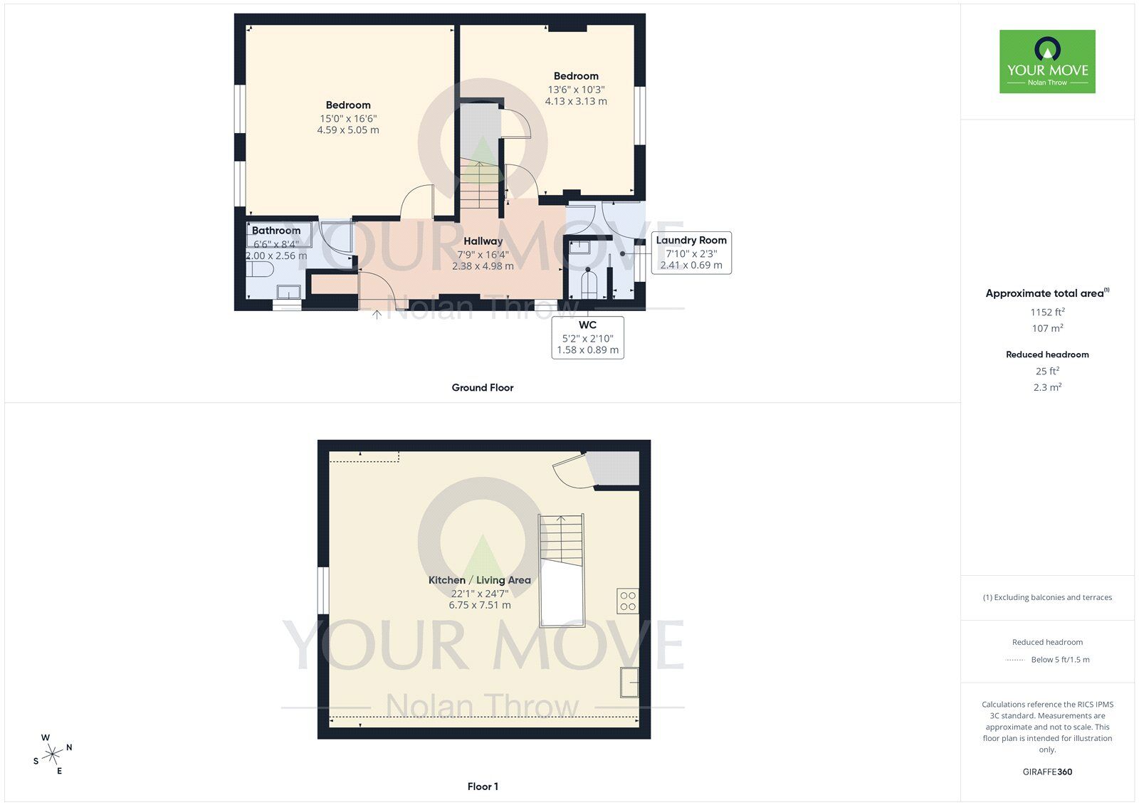Floorplan of 2 bedroom Semi Detached House to rent, Quinbury End, Blakesley, Northamptonshire, NN12