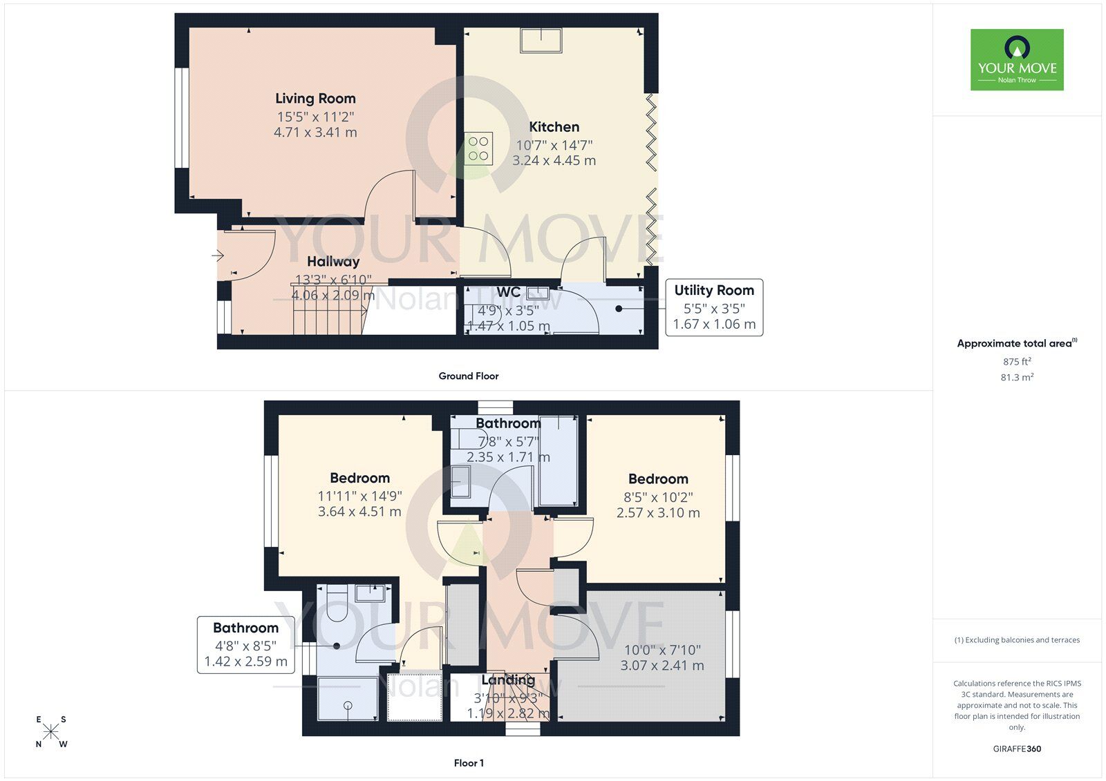 Floorplan of 3 bedroom Detached House to rent, Knibb Drive, Hanslope, Buckinghamshire, MK19