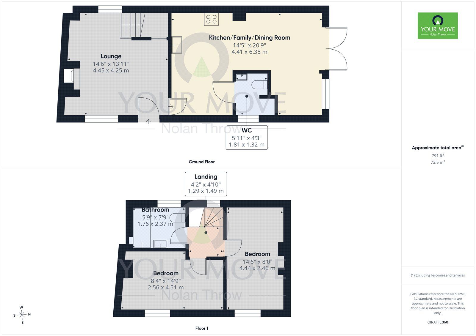 Floorplan of 2 bedroom Semi Detached House for sale, High Street, Weston, Northamptonshire, NN12