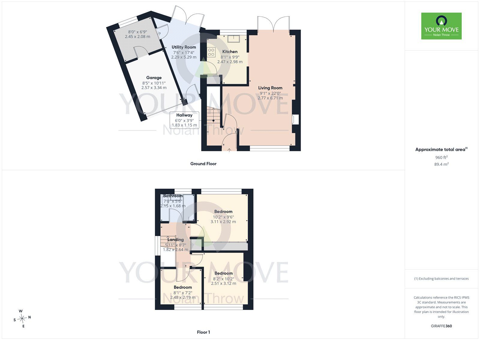 Floorplan of 3 bedroom Semi Detached House for sale, Manor Park, Maids Moreton, Buckinghamshire, MK18