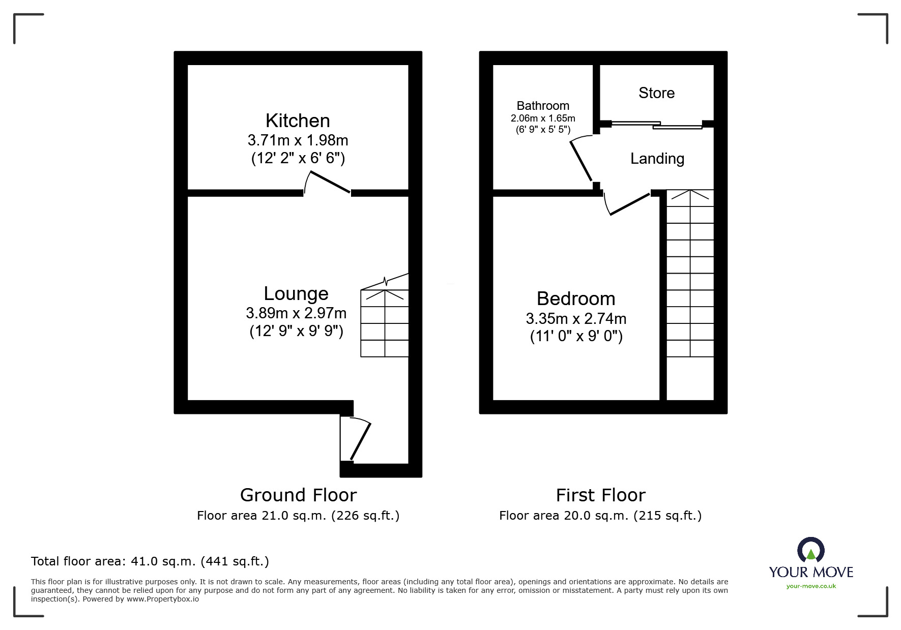 Floorplan of 1 bedroom Semi Detached Flat for sale, Britannia Drive, Stretton, Staffordshire, DE13
