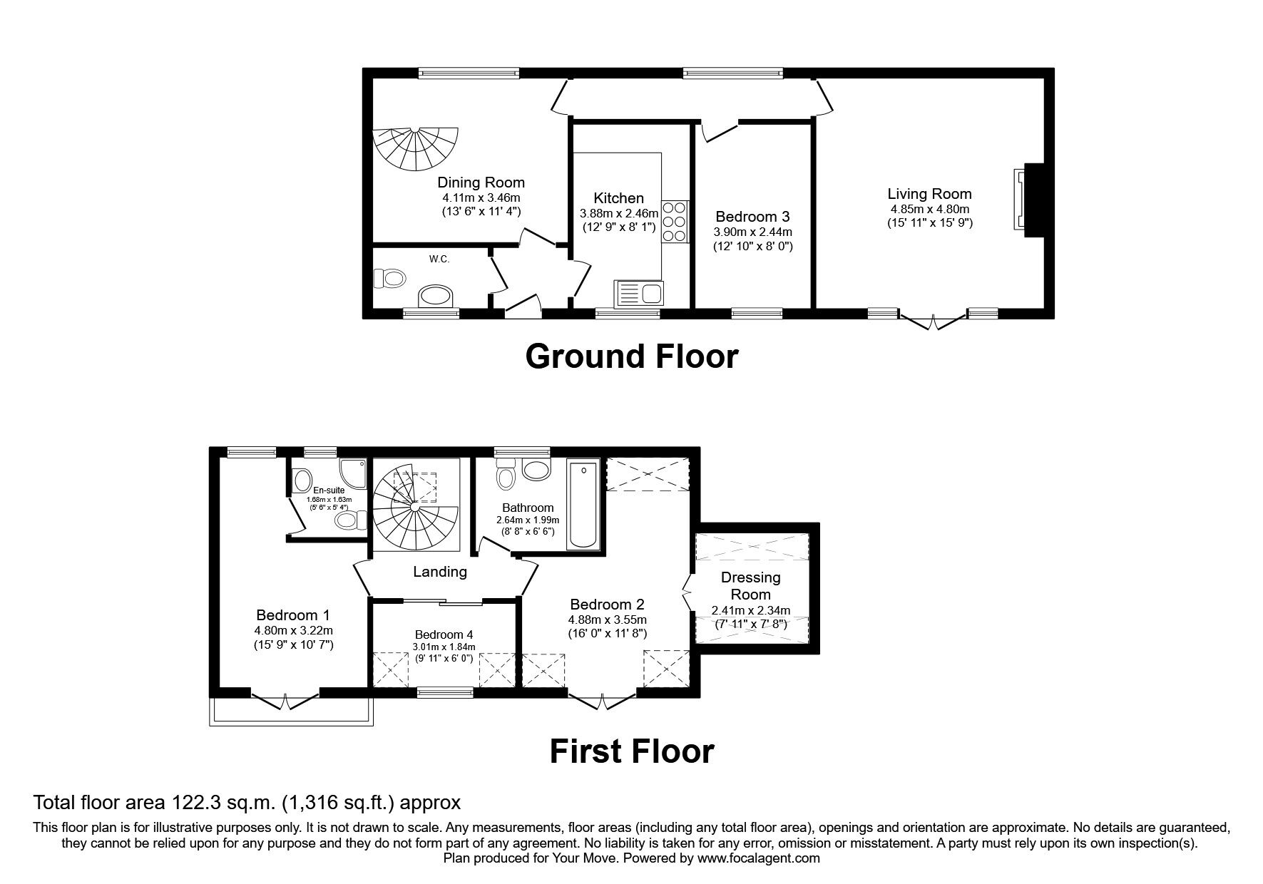 Floorplan of 4 bedroom Detached House for sale, Alexandra Road, Burton-on-Trent, Staffordshire, DE15