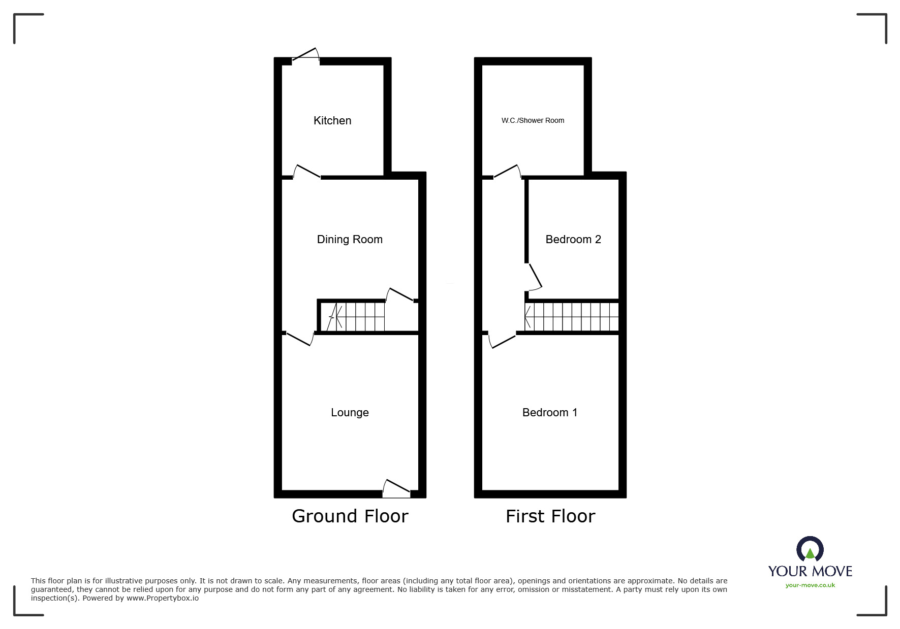 Floorplan of 2 bedroom Mid Terrace House for sale, Ordish Street, Burton-on-Trent, Staffordshire, DE14