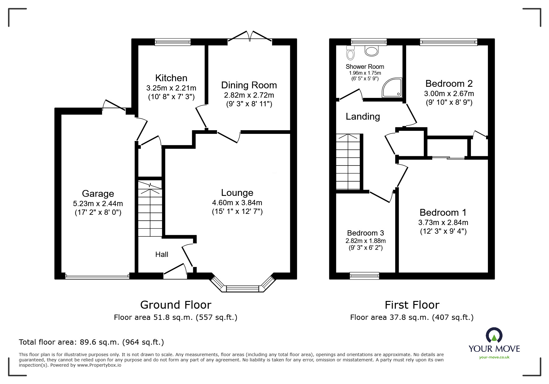 Floorplan of 3 bedroom Detached House for sale, Halcyon Way, Burton-on-Trent, Staffordshire, DE14