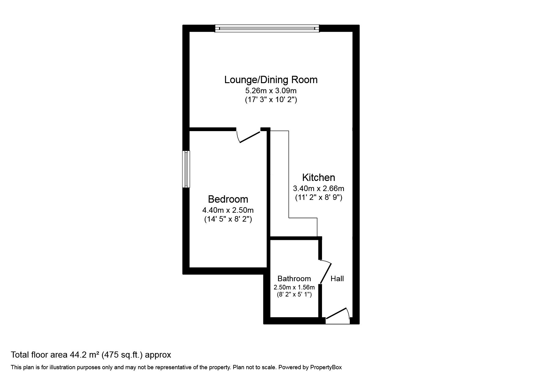 Floorplan of 1 bedroom Flat to rent, The Maltings, Wetmore Road, Staffordshire, DE14