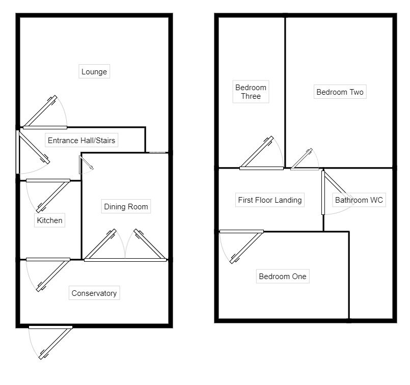 Floorplan of 3 bedroom Detached House for sale, Ivy Lodge Close, Burton-on-Trent, Staffordshire, DE15