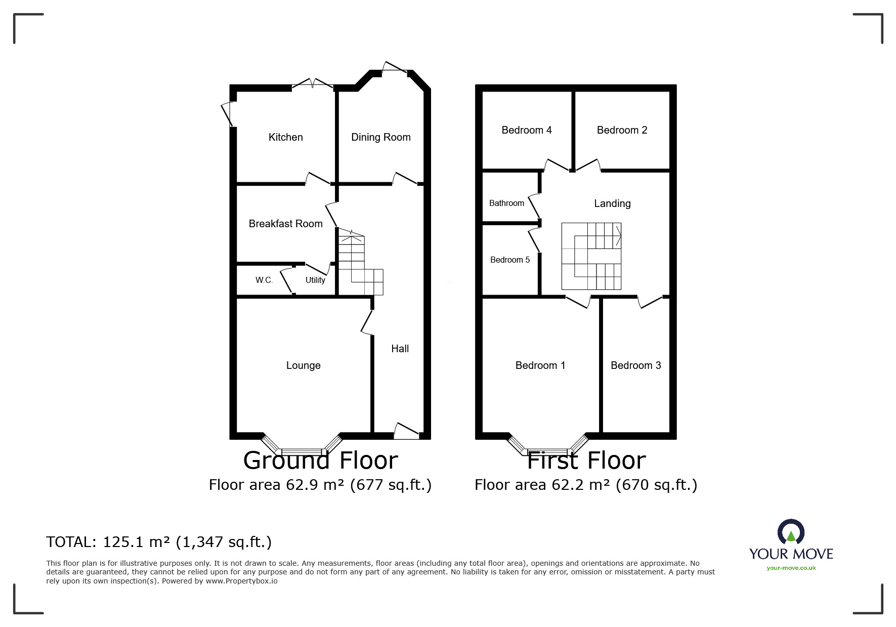 Floorplan of 5 bedroom Semi Detached House for sale, Shobnall Road, Burton-on-Trent, Staffordshire, DE14