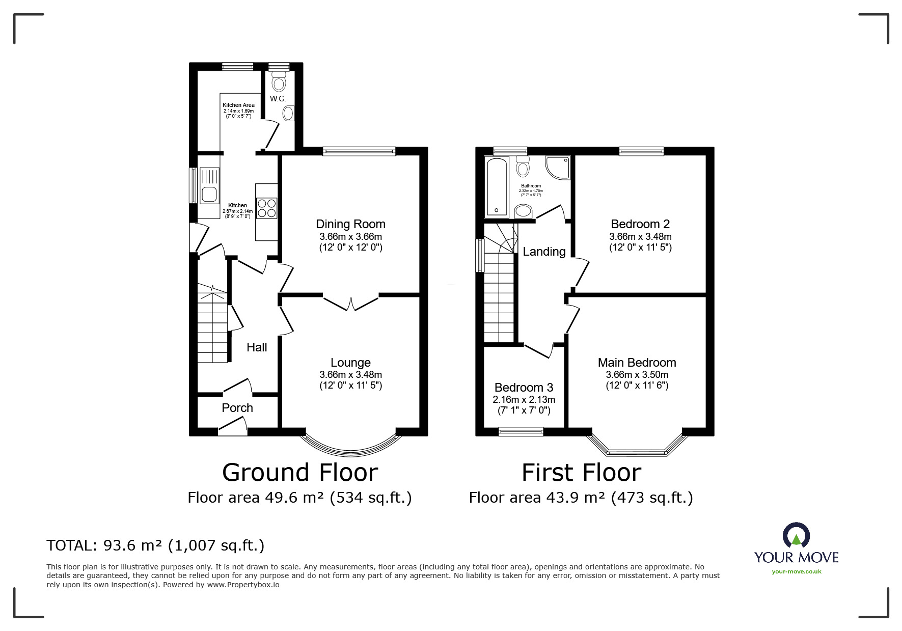 Floorplan of 3 bedroom Detached House for sale, Malvern Avenue, Staffordshire, DE15