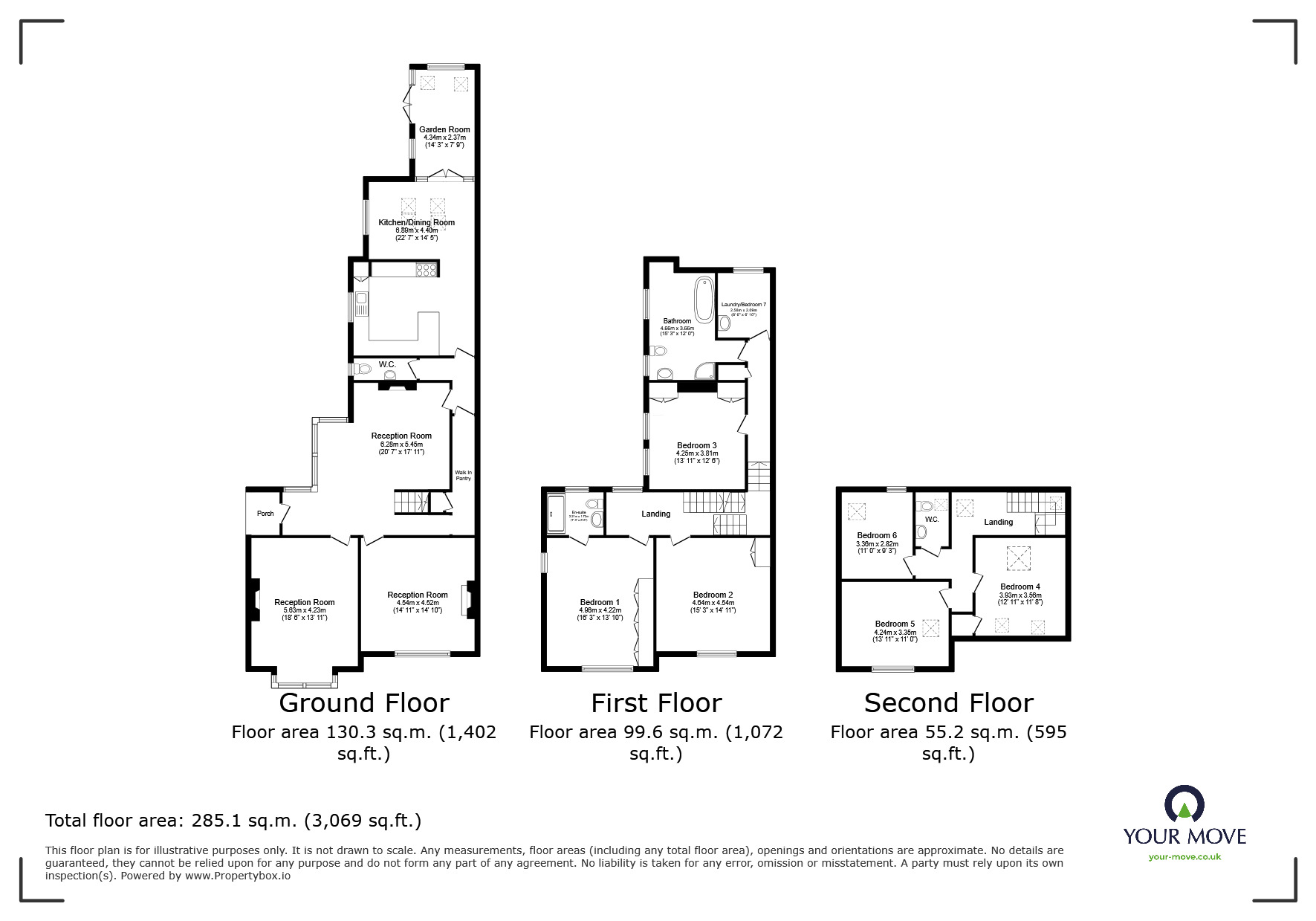 Floorplan of 7 bedroom Semi Detached House for sale, Alexandra Road, Burton-on-Trent, Staffordshire, DE15