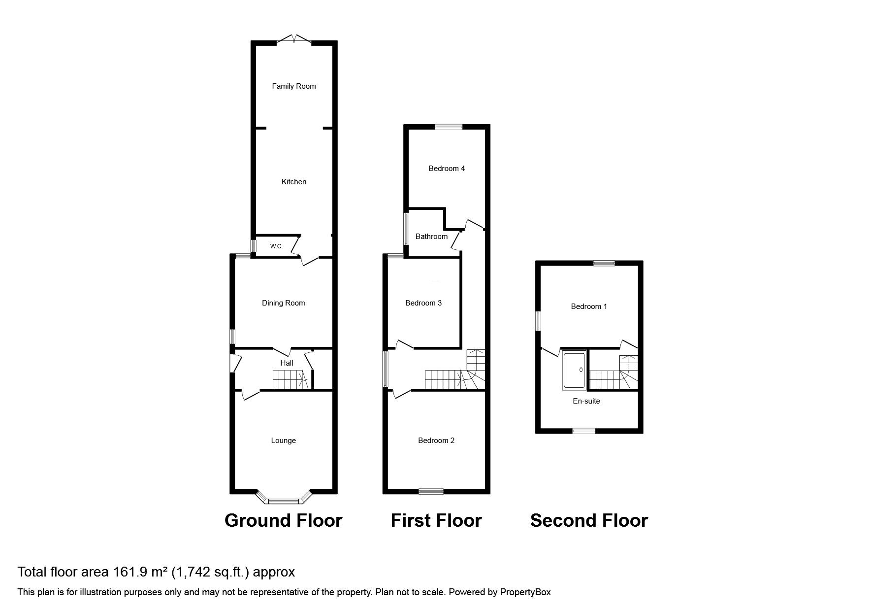 Floorplan of 4 bedroom Semi Detached House for sale, Outwoods Street, Burton-on-Trent, Staffordshire, DE14
