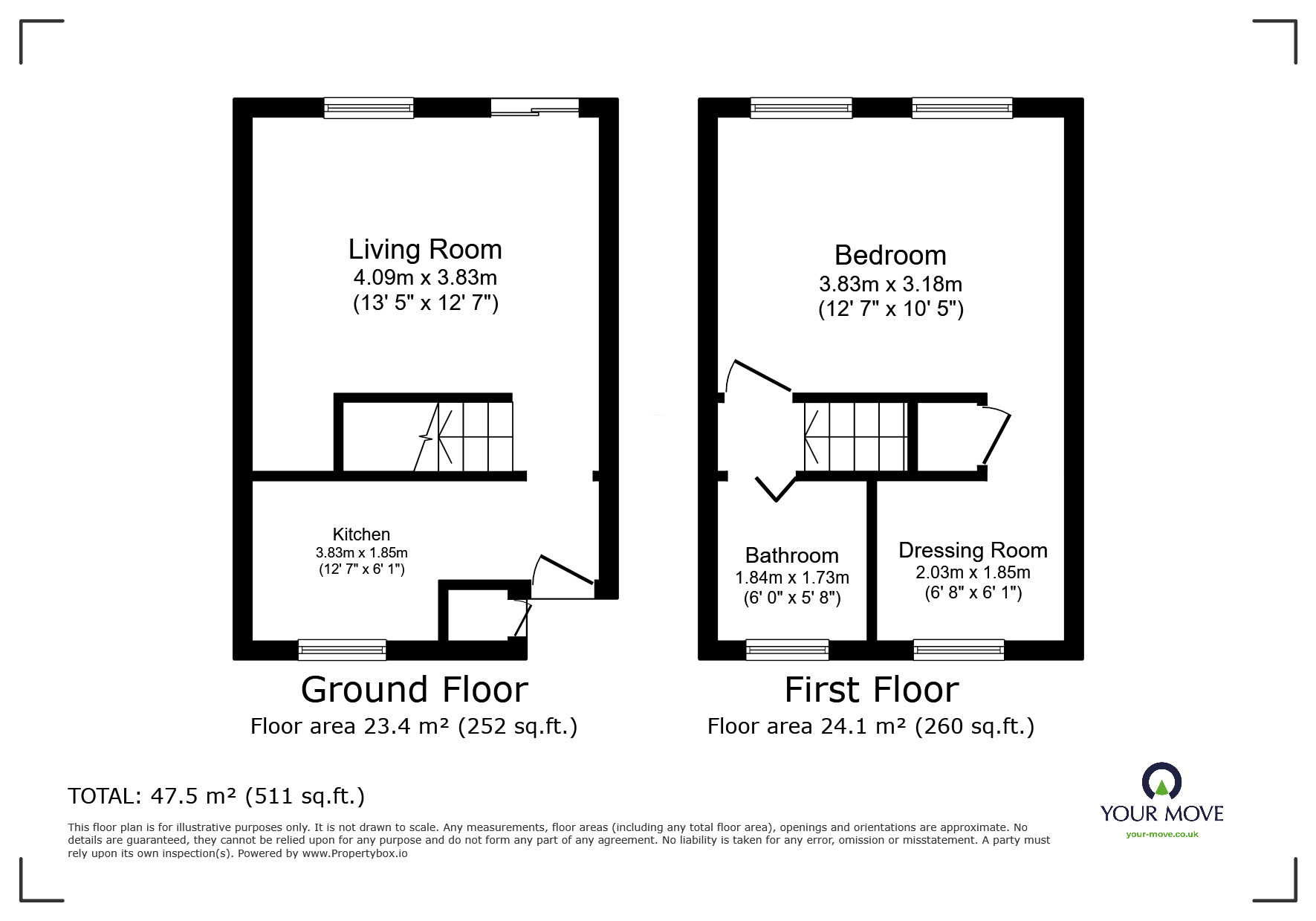 Floorplan of 1 bedroom Mid Terrace House to rent, Ferrers Avenue, Tutbury, Staffordshire, DE13