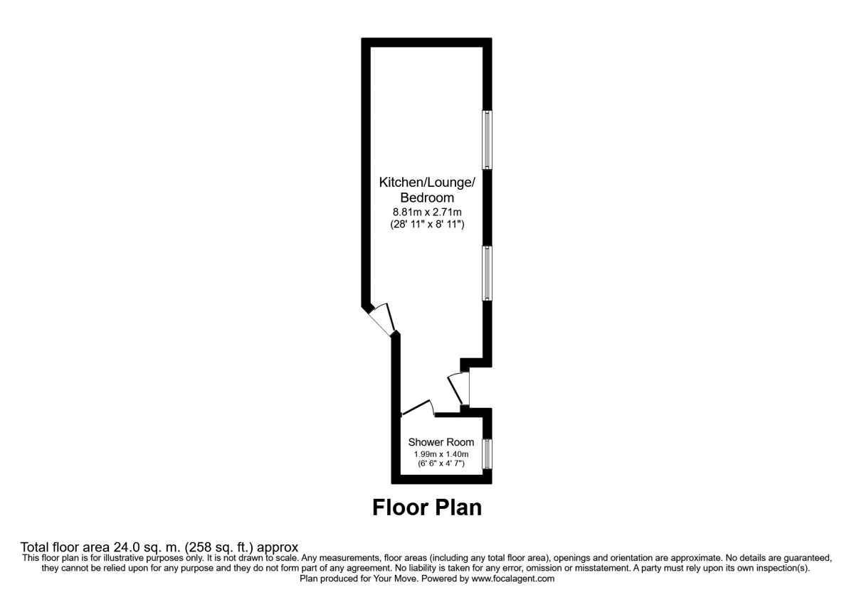 Floorplan of 1 bedroom  Flat to rent, Station Street, Burton-on-Trent, Staffordshire, DE14