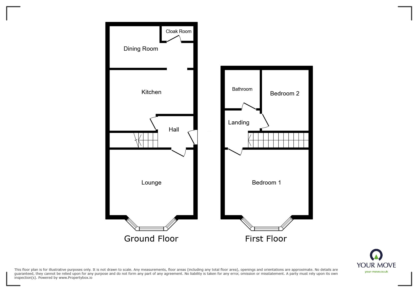 Floorplan of 2 bedroom Semi Detached House for sale, Malvern Avenue, Burton-on-Trent, Staffordshire, DE15