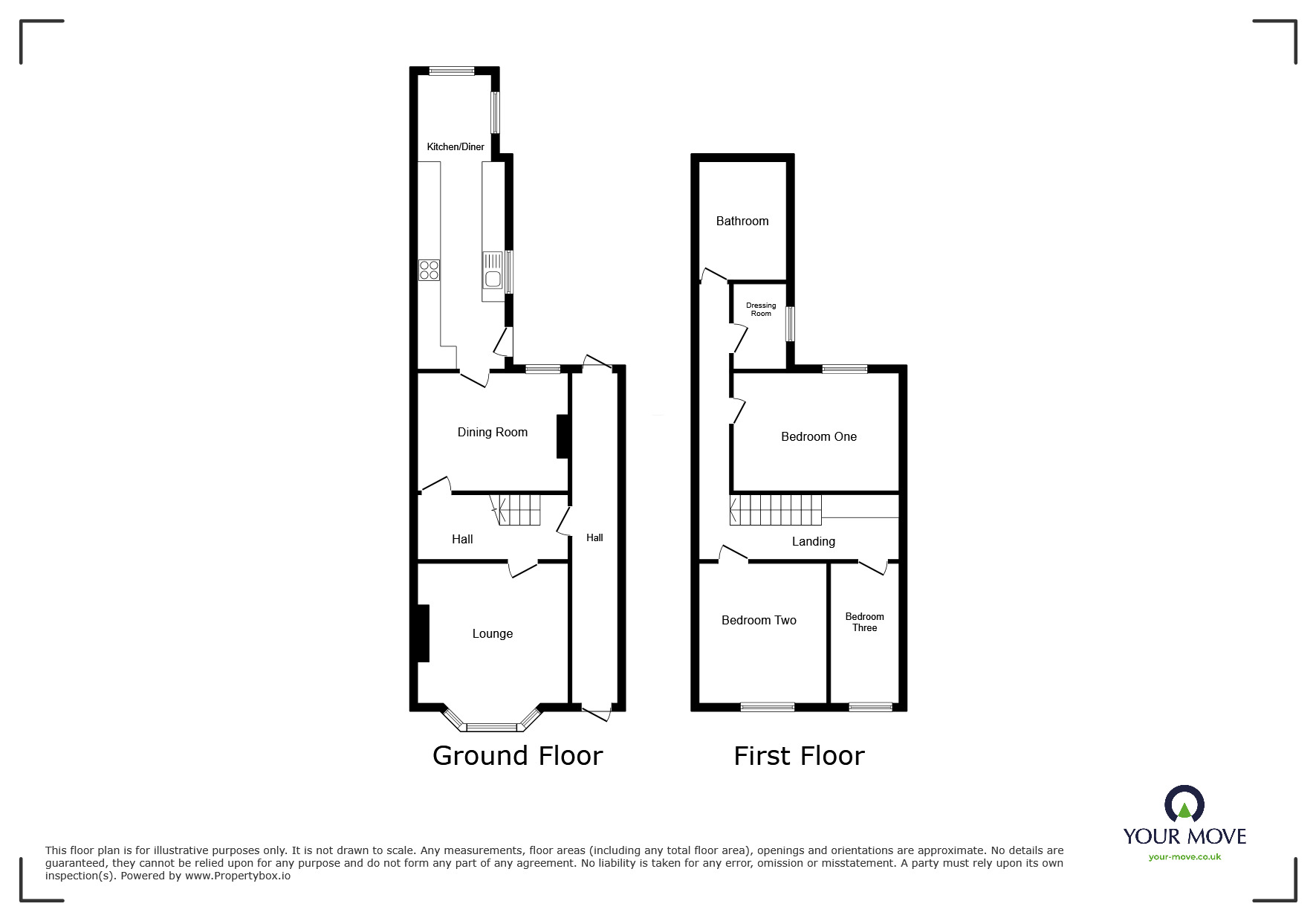 Floorplan of 3 bedroom Mid Terrace House for sale, Calais Road, Burton-on-Trent, Staffordshire, DE13