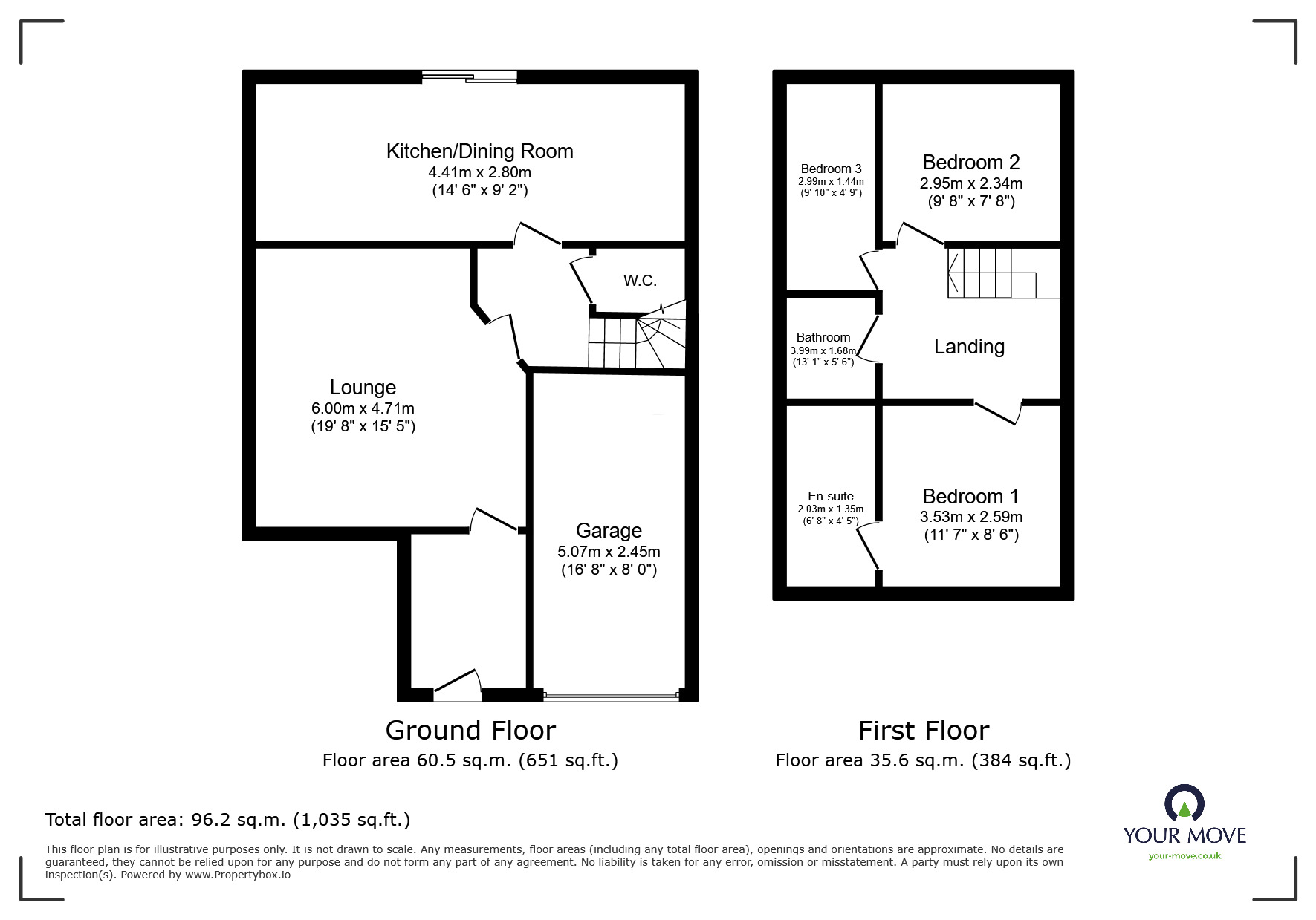 Floorplan of 3 bedroom Detached House for sale, Upton Drive, Burton-on-Trent, Staffordshire, DE14