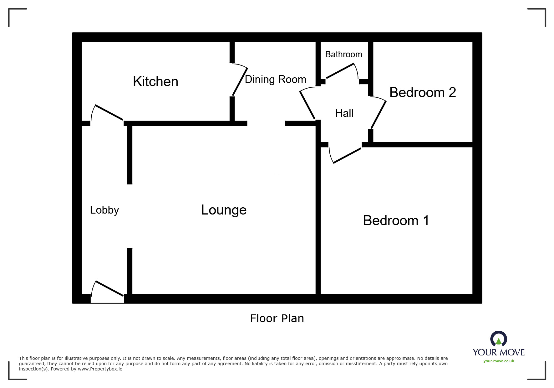 Floorplan of 2 bedroom Detached Property for sale, Riverside Park, Burton-on-Trent, Staffordshire, DE14