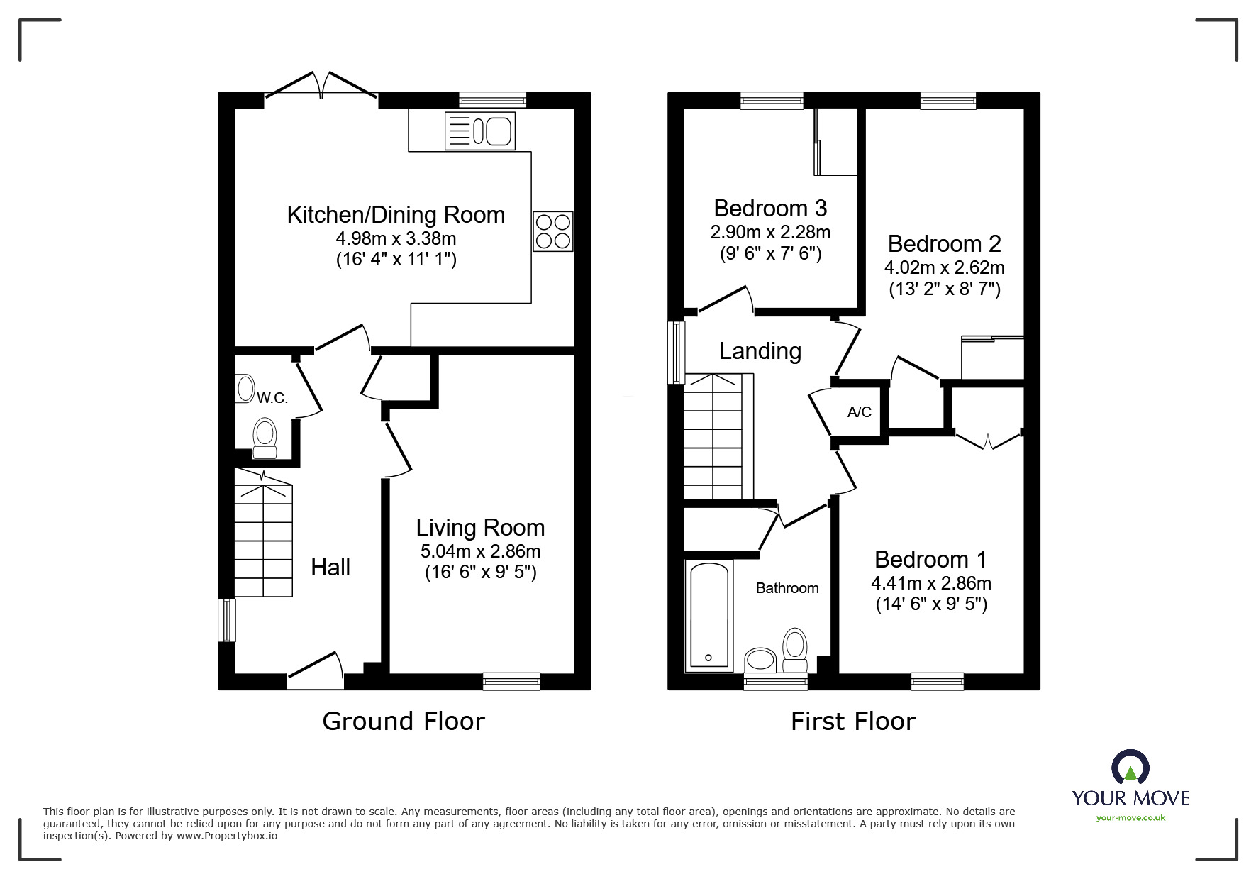Floorplan of 3 bedroom Semi Detached House for sale, Rosliston Road, Burton-on-Trent, Staffordshire, DE15
