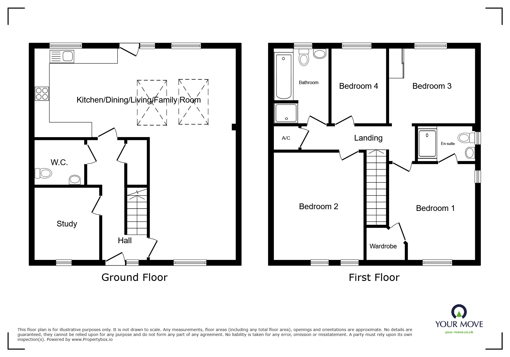 Floorplan of 4 bedroom Detached House for sale, Skylark Drive, Branston, Staffordshire, DE14