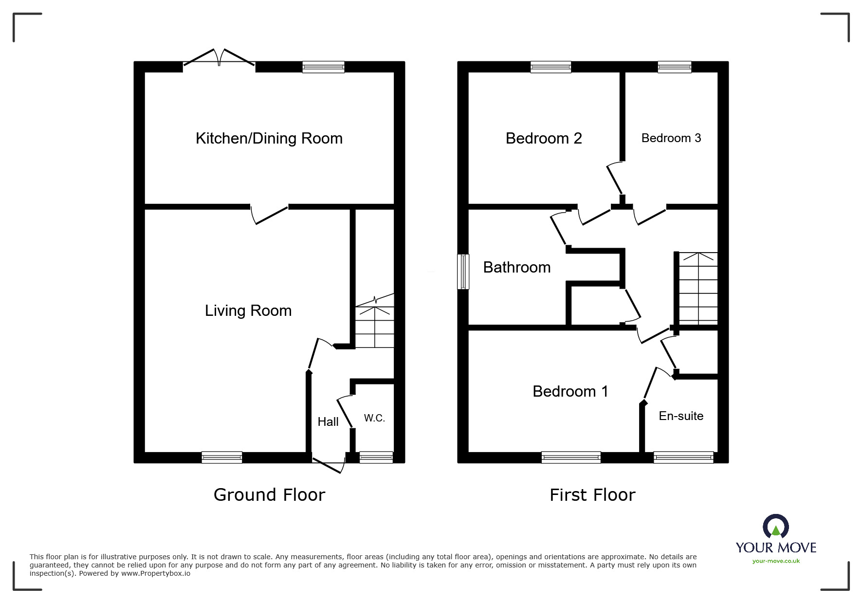 Floorplan of 3 bedroom Semi Detached House for sale, Beveridge Road, Anslow, Staffordshire, DE13