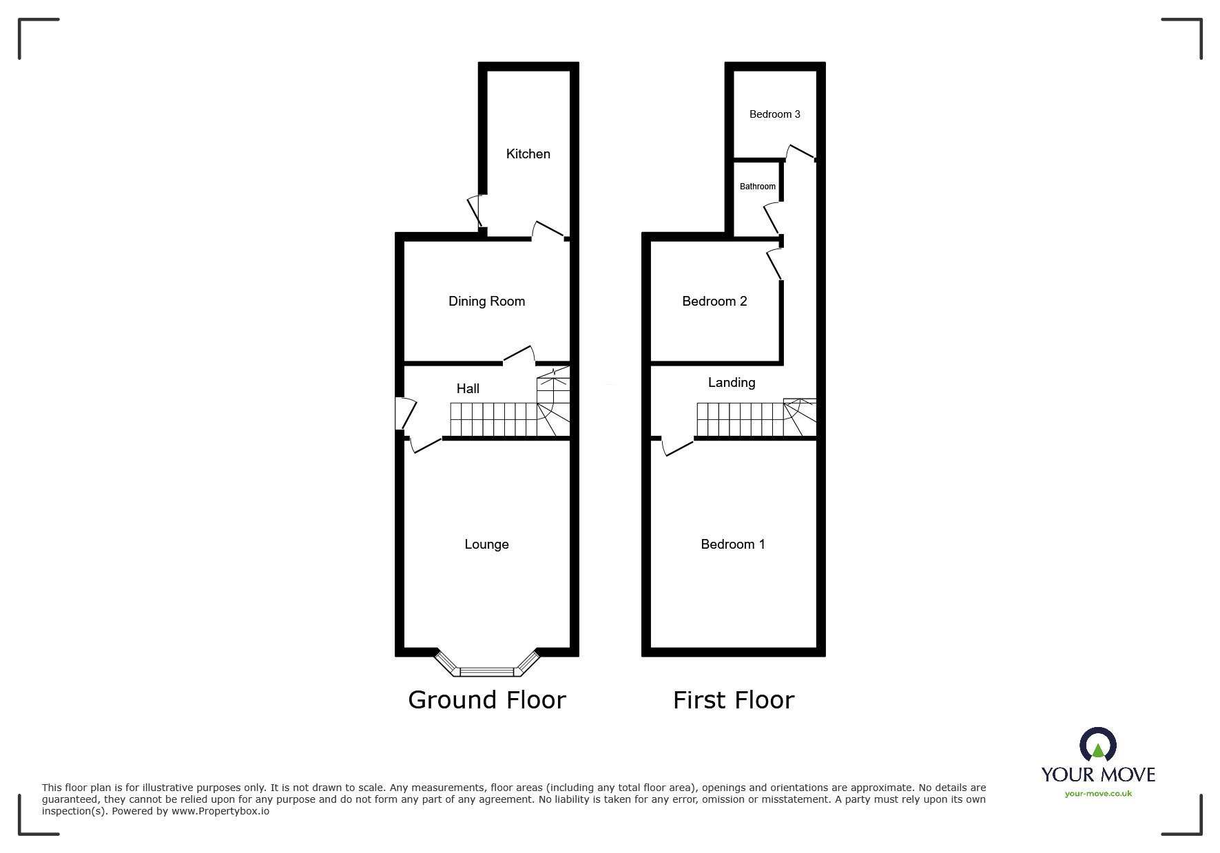 Floorplan of 3 bedroom Semi Detached House for sale, Victoria Crescent, Burton-on-Trent, Staffordshire, DE14