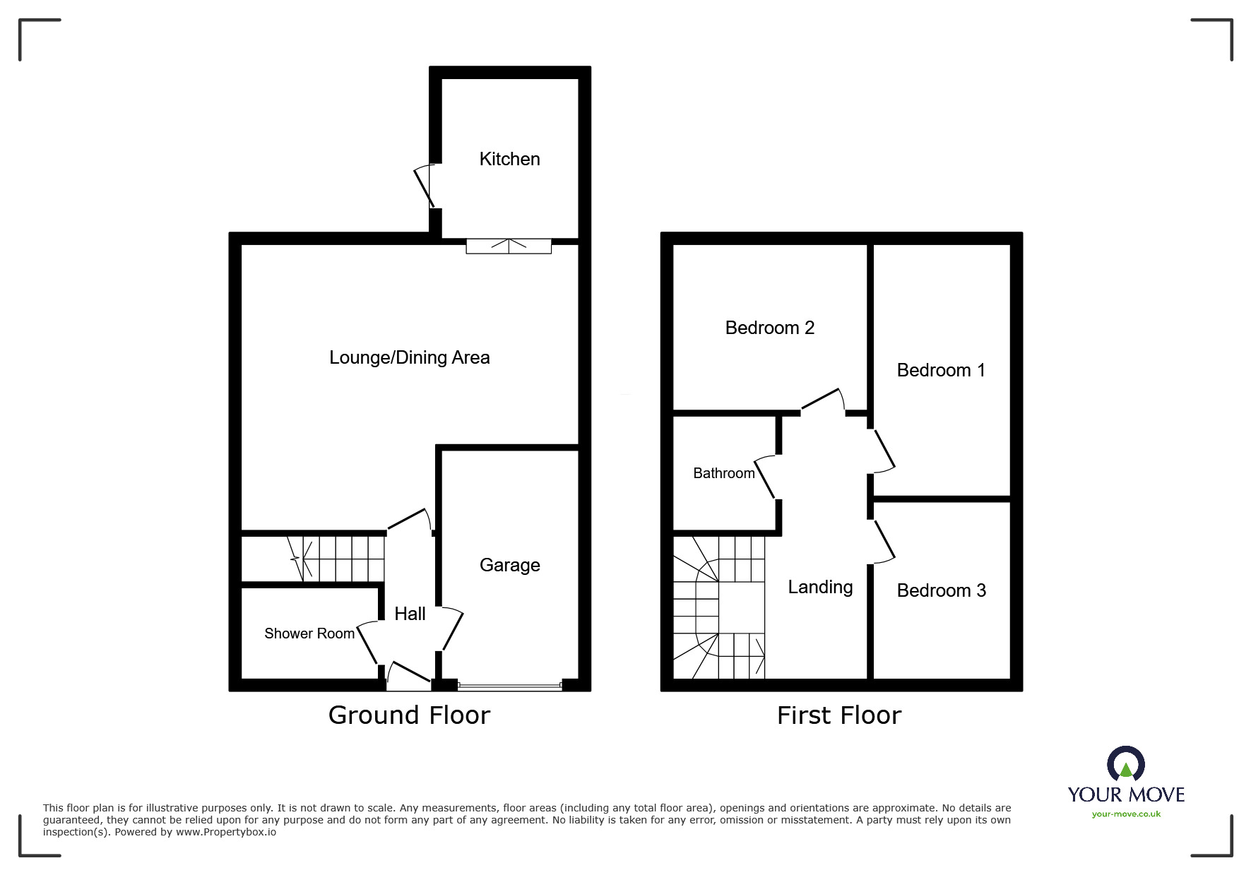 Floorplan of 3 bedroom Semi Detached House for sale, Warren Lane, Branston, Staffordshire, DE14
