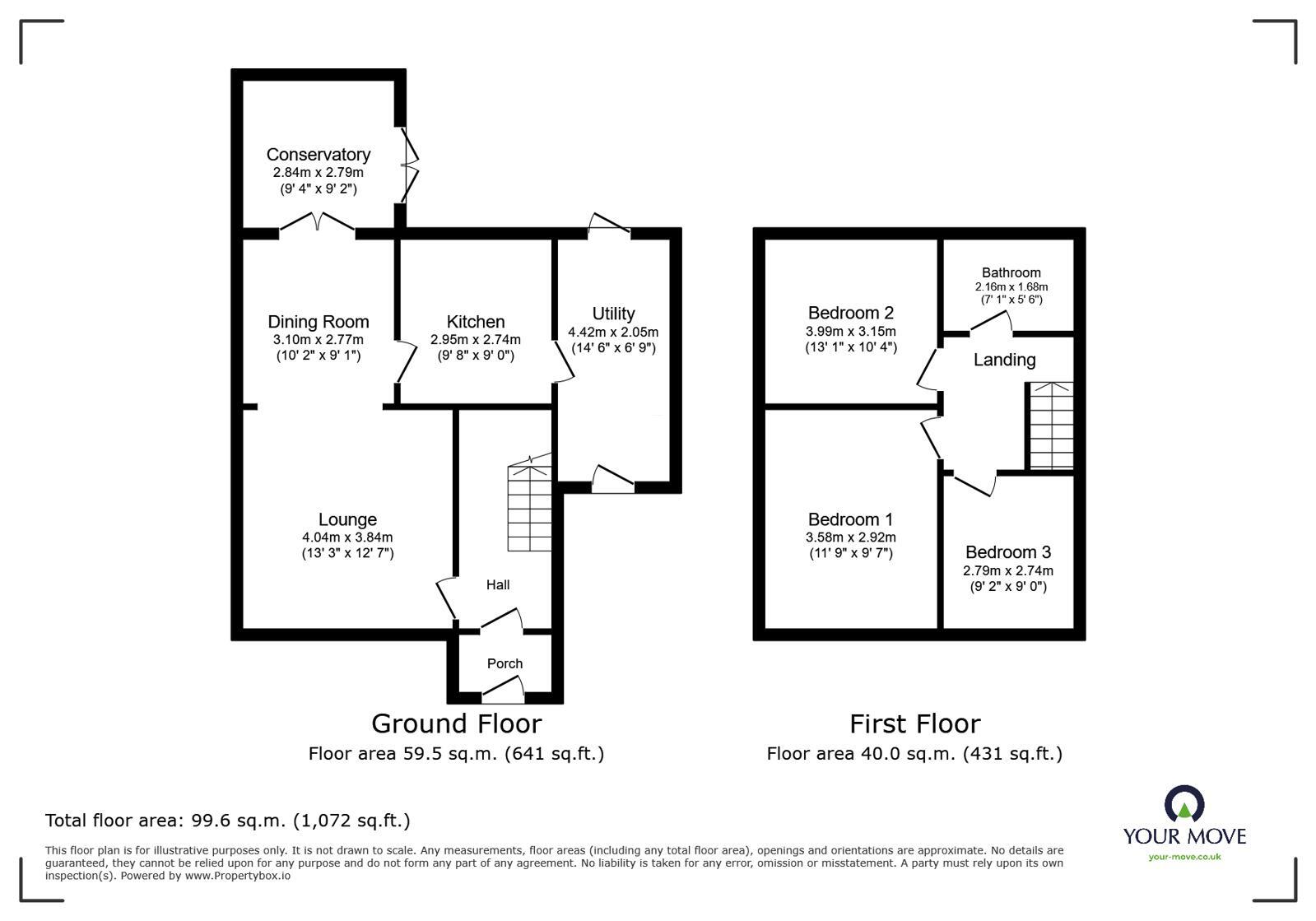 Floorplan of 3 bedroom Semi Detached House for sale, St. Aidans Close, Burton-on-Trent, Staffordshire, DE13
