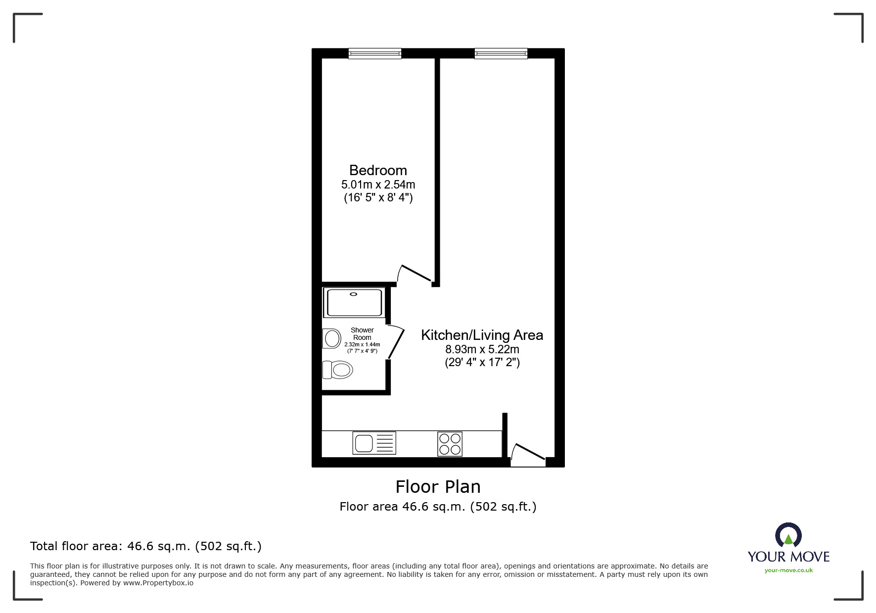 Floorplan of 1 bedroom  Flat to rent, The Maltings, Wetmore Road, Staffordshire, DE14