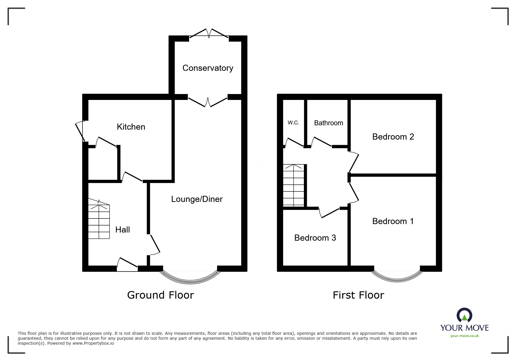 Floorplan of 3 bedroom Semi Detached House for sale, The Lawns, Rolleston-on-Dove, Staffordshire, DE13