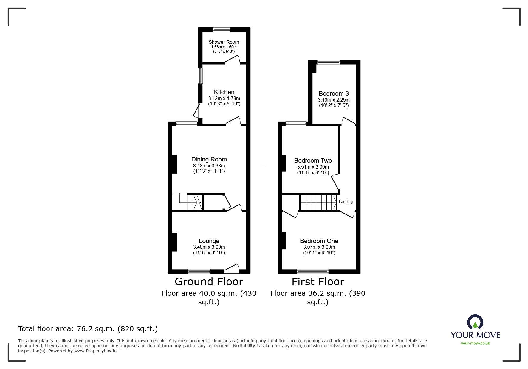 Floorplan of 3 bedroom Mid Terrace House for sale, Goodman Street, Burton-on-Trent, Staffordshire, DE14