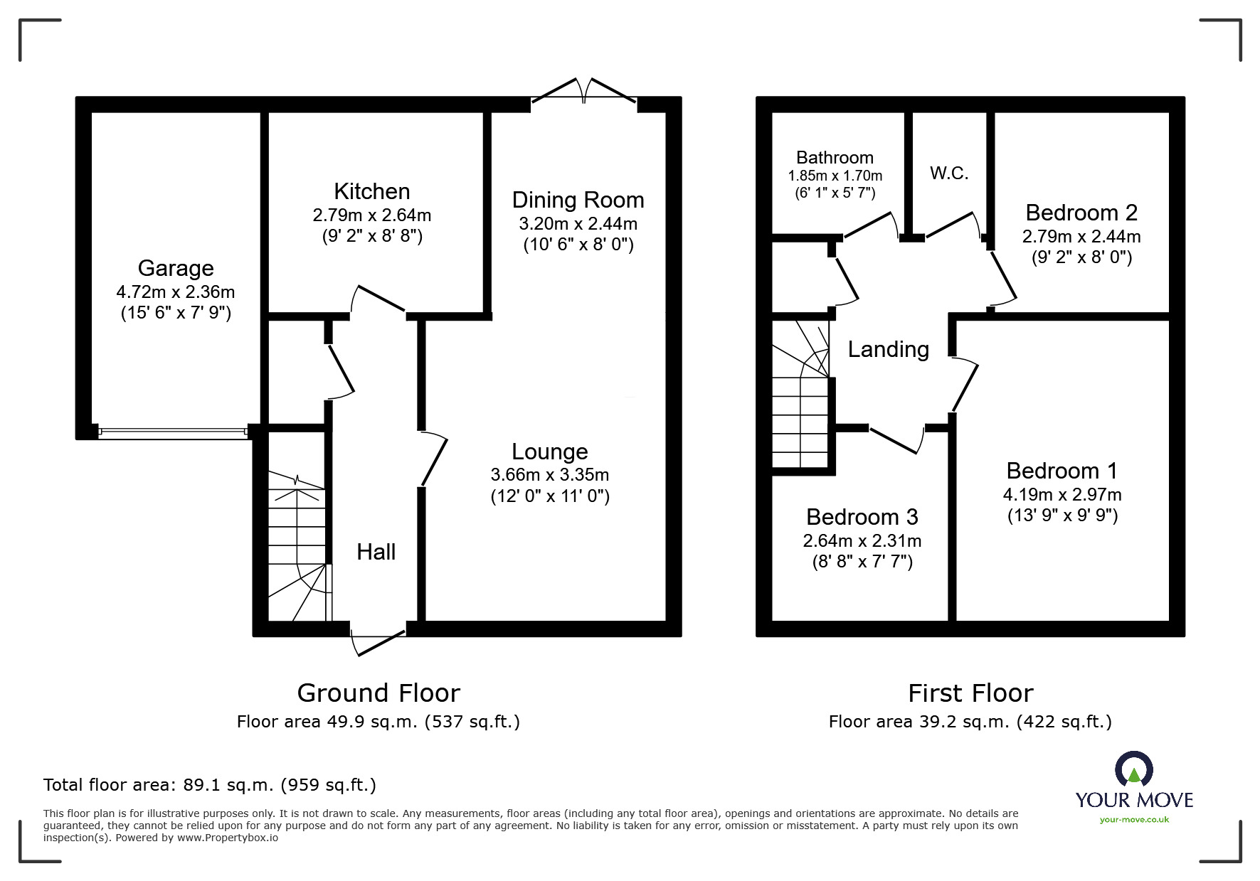 Floorplan of 3 bedroom Detached House for sale, Brackenwood Road, Burton-on-Trent, Staffordshire, DE15