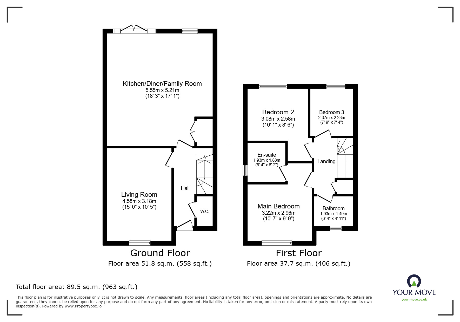 Floorplan of 3 bedroom Detached House for sale, Oakamoor Street, Drakelow, Derbyshire, DE15