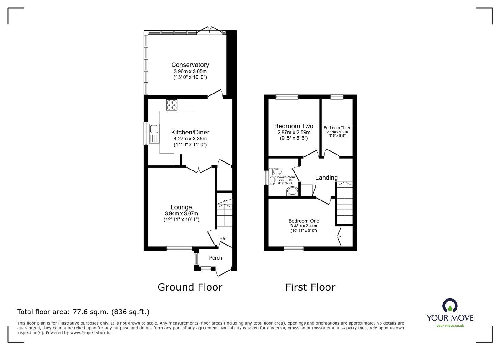 Floorplan of 3 bedroom Semi Detached House for sale, St. Denys Crescent, Ibstock, Leicestershire, LE67